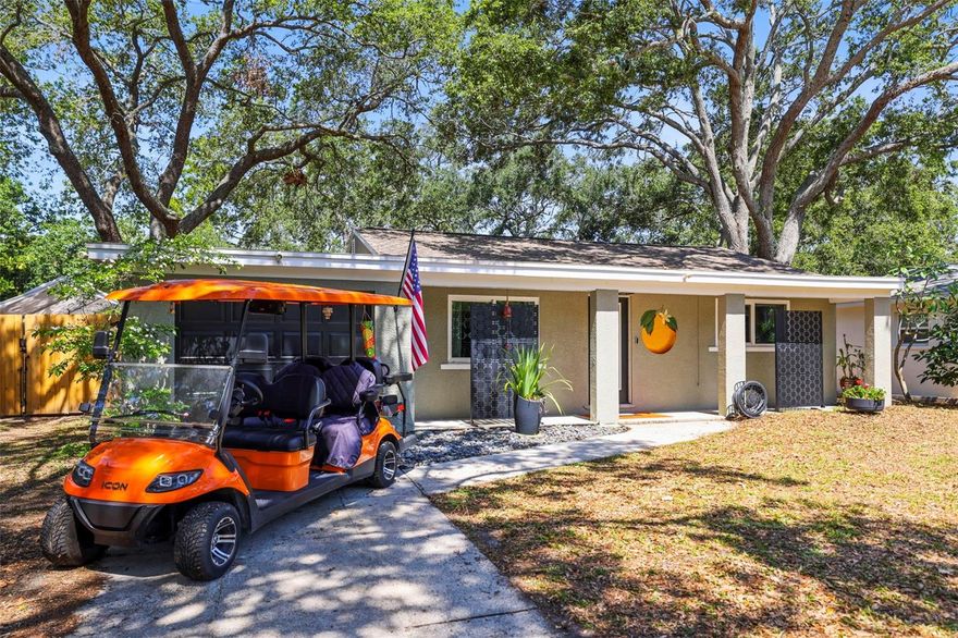Welcome to 1516 Santa Anna Drive, a beautifully renovated 3-bedroom, 2-bath home nestled in the heart of charming Dunedin, Florida not in a flood zone. Ideally located on a quiet street this block home has a one-car garage and this home offers effortless golf-cart access to Downtown Dunedin, the Pinellas Trail, and Honeymoon Island.

Designed for modern living, the open-concept floor plan features impact windows, luxury porcelain tile, new carpet in the bedrooms, fresh paint and a dedicated office or flex space—perfect for working from home or accommodating guests. The chef’s kitchen is the heart of the home, showcasing white shaker cabinetry, marble countertops, stainless steel GE appliances, and new recessed lighting.

Recent upgrades provide peace of mind and comfort, new electrical, updated plumbing, new water lines to the kitchen, an upgraded AC system new in 2020, and an oversized 40-gallon water heater. Thoughtful touches like a fingerprint-resistant stainless steel front door and stylish finishes throughout complete the package.

Step outside to a fully fenced backyard(new 2025)—ideal for entertaining, pets, or simply relaxing after a day at the beach. Best of all, this property is not located in a flood zone and remained completely untouched by recent storms.

Move-in ready and centrally located, this home offers the perfect blend of timeless charm, modern upgrades, and an unbeatable Dunedin lifestyle. Schedule your private showing today and experience everything this exceptional property has to offer.