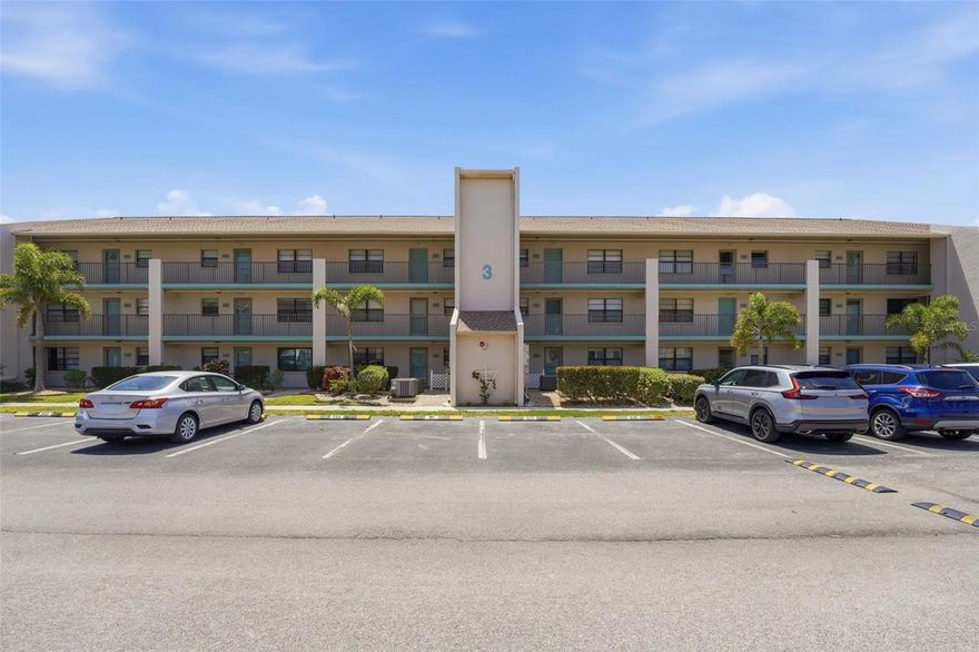 Beautiful END UNIT 2-bedroom, 2-bath condo located on the second floor, offering added privacy and natural light. Enjoy the convenience of elevator access for easy living. This well-maintained community features a heated swimming pool, clubhouse, shuffleboard, and tennis courts—perfect for an active Florida lifestyle. Association amenities include management, water, and sewer, and best of all—NO CDD fees! Ideally situated near I-75, with easy access to shopping, dining, and local attractions, yet tucked away in a peaceful setting. Relax on your private lanai and take in serene nature views—perfect for unwinding and enjoying the tranquil surroundings.