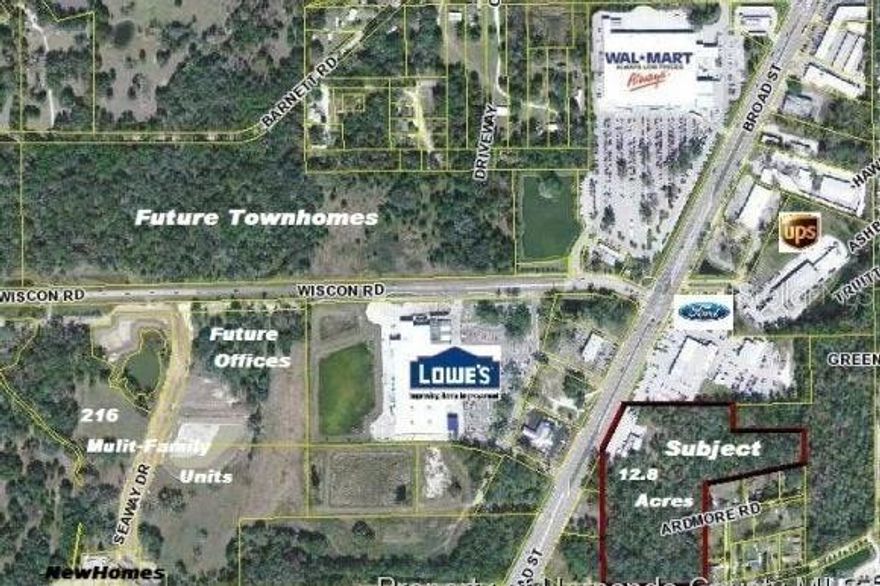 11.4 (C-2) ACRE RETAIL SITE FRONTING ON US41 AND DIRECTLY ACROSS FROM LOWE'S HOME IMPROVEMENT CENTER, CAPITAL CITY BANK, NEW TACO BELL, STRIP CENTER ADJACENT TO FORD DEALERSHIP, WALMART SUPER CENTER, PUBLIX, WALGREENS, WAWA, CVS, APPLEBEE'S, WINN DIXIE, ETC.... FRONTS ON DIVIDED FEDERAL HIGHWAY US41 WITH OVER 31,000 (2021) TRAFFIC COUNT. EXISTING STRUCTURE HAS BEEN USED AS FAMILY RUN AUTO REPAIR SINCE 1960'S AND IS HAVING ENVIRONMENTAL CLEAN UP. SELLERS HAVE AGREED TO ACCEPT $2,200,000 IF PURCHASED AS IS DURING CLEAN UP. ADJOINING 8.3 ACRES ALSO AVAILABLE TO CREATE 20 +/- ACRES. ADDITIONAL ACREAGE MAY BE AVAILABLE TO CREATE UP TO 27 ACRE CORNER RETAIL CENTER.