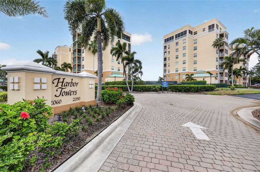 Welcome to luxury waterfront living at Harbor Towers in Burnt Store Marina! This beautifully updated 5th-floor residence at 2060 Matecumbe Key Road, Unit 2506 offers stunning panoramic marina views and an inviting open-concept floor plan designed for both comfort and entertaining.
Featuring 3 spacious bedrooms and 2 well-appointed bathrooms, this residence is offered fully furnished turnkey, making it truly move-in ready—just bring your suitcase and start enjoying the Florida lifestyle.
The light-filled living and dining areas flow effortlessly onto a private lanai, where you can relax and take in sweeping vistas of the marina and boats below. The upgraded interior showcases modern finishes, thoughtful improvements, and meticulous care throughout.
The kitchen opens seamlessly to the main living space, ideal for hosting guests, while the split-bedroom layout provides privacy for both owners and visitors.
Located in the sought-after gated community of Burnt Store Marina, residents enjoy access to boating, golf, dining, fitness, tennis/pickleball, and more.
This is a must-see property—perfect as a full-time residence, seasonal retreat, or investment opportunity. Experience the best of Southwest Florida coastal living!