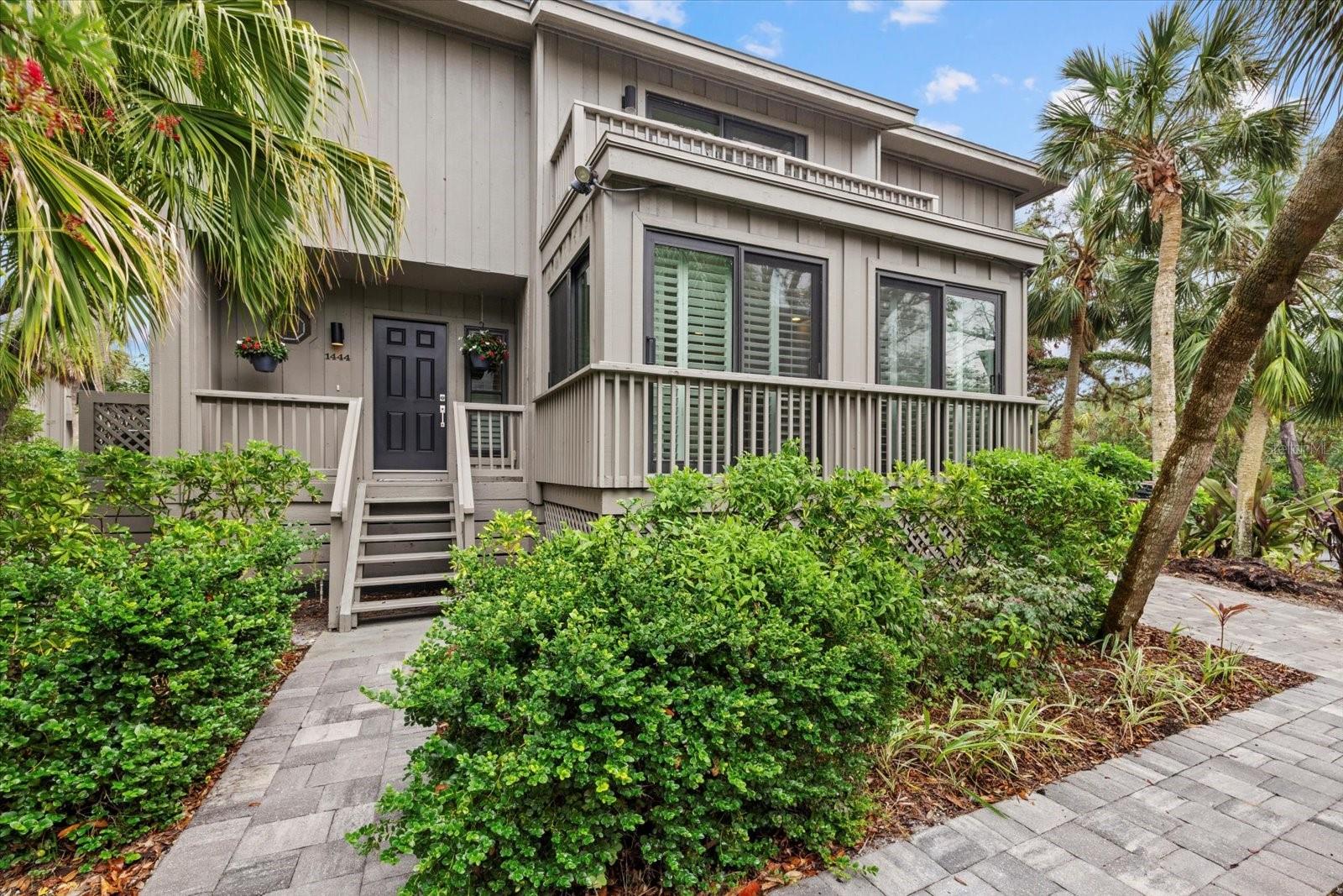 Welcome to the Landings, a renowned and very much in demand neighborhood in mid Sarasota. This tastefully remodeled free standing townhome hits all the buttons. It's in impeccable condition and ready for a new owner. No damage or water intrusion from hurricanes. The home has had extensive work done. To name a few items: windows and sliding glass doors replaced with hurricane glass fixtures, total kitchen remodel, wall convection oven, beautiful quartz countertops, wood cabinets and stainless steel appliances, new flooring, remodeled baths, paint, newer air conditioner, plantation shutters throughout, new doors, wine cooler and the list goes on. Relax on the expansive deck off the living and dining rooms with your morning coffee or evening cocktail. The decor is up to date and all neutral with an attractive accent wall. You must see to appreciate the quality.
