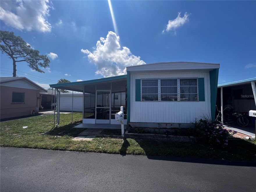 Discover affordable and comfortable living within the Midway Mobile Home Community, an exclusive age-restricted enclave designed for residents aged 55 and older. Nestled in close proximity to the beaches, this community promises a tranquil escape from the daily grind. This one-bedroom, one-bathroom unit features an enclosed Florida room. Rest easy knowing that this home is not situated in a flood-prone area, prioritizing safety and peace of mind. What sweetens the deal even further is the incredibly low monthly maintenance fee, a mere $160. This well-kept park also offers the flexibility of renting for up to six months, catering to your specific needs. Seize this opportunity to become part of this charming community and relish in the abundance of amenities it provides.Please note that this property is sold "AS IS" and may require some work.