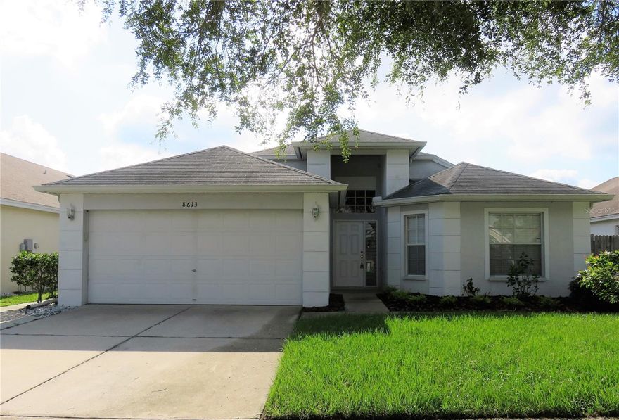 A LOVELY 3BD/2BA HOME IN THE QUIET COMMUNITY OF FAWN LAKES! This home offers over 1,797 Sqft of living space and features a 2-car garage and a fenced-in yard. The open floor plan provides tile flooring throughout, with a living room that boasts large windows for natural lighting and ample space for any furniture selection! The kitchen is open and features beautiful light blue/grey countertops, white cabinets, a closet pantry, a breakfast bar, and appliances including a fridge, range, and dishwasher! The primary bedroom is spacious and ready for your personal touches! The large primary retreat includes his and her vanities, a large tub for relaxation, and a separate standalone shower! The spacious yard is perfect for hosting a big game-day BBQ or catching up with old friends! The HOA allows pets up to 60 lbs. HOA does not permit commercial vehicles, RVs, boats, jet skis, or trailers to be parked at the property. The Community of Fawn Lakes offers a playground and a community pool. You just can't beat the location convenient to Citrus Park Mall, Veterans Expressway, beaches, a local golf course, and dining. You will love calling this home! Lawn mowing and edging services are included in the rent. In addition to the advertised base rent, all WrightDavis residents are enrolled in the Resident Benefits Package (RBP) for $50.00/month which includes HVAC air filter delivery, credit building to help boost your credit score with timely rent payments, utility concierge service making utility connection a breeze during your move-in, and much more! More details upon application. Pets welcome. 60lbs max. Occupied and will be available 06/29/2026!