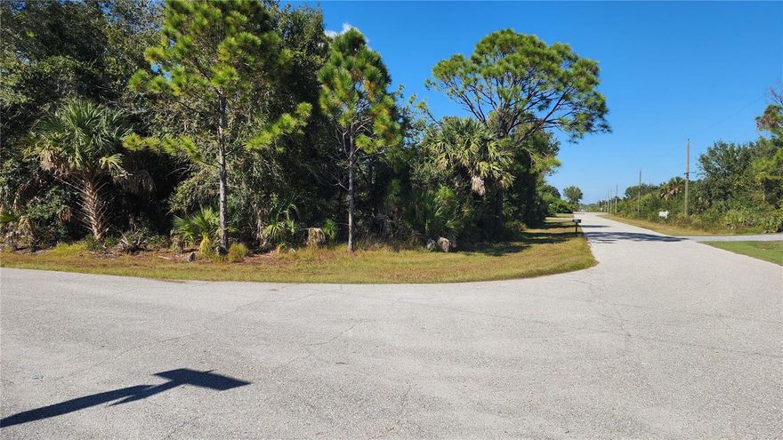 This corner, double lot is available for your future dream home!  This lot is nearly half an acre providing plenty of room for your home.  No HOA!  Not in a flood zone!  A home is being built next door and the electric poles are in place for your electrical connection.  This growing area currently uses well and septic.  Close to Englewood, Port Charlotte and Venice attractions.  Close to area beaches!  Planning on building now or in the future?  This lot can be waiting for you when you  are ready to start.  See it today!