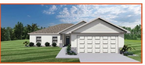 This 4-bedroom, 2-bath home with a 2-car garage is designed for both comfort and connection, featuring vaulted ceilings and an open floor plan that seamlessly blends living, dining, and kitchen spaces. The chef-inspired kitchen, complete with stainless finish appliances, allows you to prepare meals while staying engaged with your guests. A thoughtful split floor plan ensures the primary suite is set apart for privacy, creating a peaceful retreat from the secondary bedrooms. Stylish, functional, and perfect for entertaining, this home is ideal for modern Florida living.