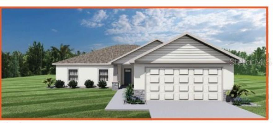 This 4-bedroom, 2-bath home with a 2-car garage is designed for both comfort and connection, featuring vaulted ceilings and an open floor plan that seamlessly blends living, dining, and kitchen spaces. The chef-inspired kitchen, complete with stainless finish appliances, allows you to prepare meals while staying engaged with your guests. A thoughtful split floor plan ensures the primary suite is set apart for privacy, creating a peaceful retreat from the secondary bedrooms. Stylish, functional, and perfect for entertaining, this home is ideal for modern Florida living.