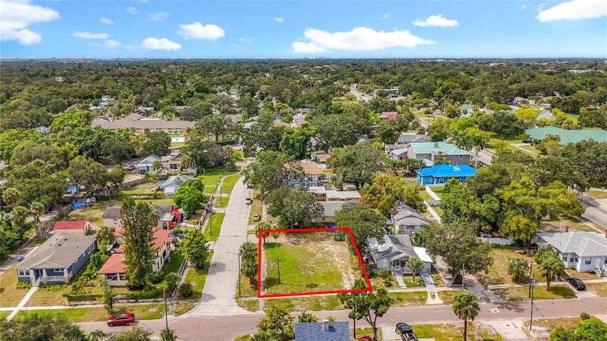Oversized vacant corner lot in the heart of St. Petersburg! This high-and-dry homesite requires no flood insurance and offers the perfect opportunity to build your new custom home.

Located just 2 miles from vibrant downtown St. Pete, you’ll be moments away from nightlife, the Rowdies Stadium, The Dali and James Museums, Tropicana Field, boutique shopping, and trendy restaurants. Hospitals, schools, and daily conveniences are all nearby, making this one of the city’s fastest-growing areas.

Enjoy the best of Florida living with the award-winning Gulf beaches only 7 miles away and quick access to I-275 for an easy commute across Tampa Bay.

Don’t miss this rare opportunity to secure a centrally located oversized lot in a thriving community. Bring your builder and your vision!