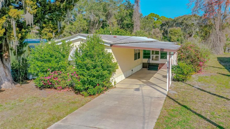 Just yards away from the intercostal! Have peace of mind with a 2018 HVAC, 2019 Appliances and 2020 updated electrical box. This affordable home has 2 bedrooms and 2 bathrooms with a jetted tub and nice built-ins in the master suite. Washer and dryer stays with the home. Vary nice shed for extra storage! Square footage received from tax rolls. All information recorded in the MLS intended to be accurate but cannot be guaranteed. ;Water: City