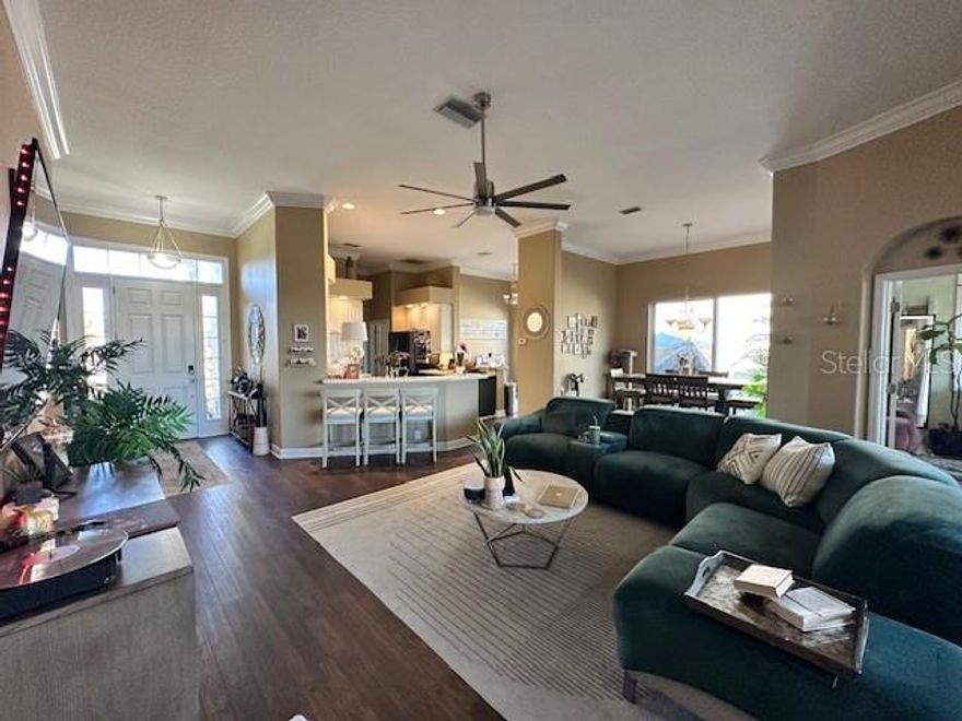 Enjoy Vacation living all year long in this beautiful 3-bedroom, 2-bathroom residence located in Lakewood Ranch, Florida! This home is perfectly positioned inside the highly sought-after gated community of Rosedale Golf & Country Club where lush fairways, tranquil lakes, and peaceful streets create the ultimate Florida lifestyle. Step inside and you’ll immediately appreciate the light-filled, open-concept design with high ceilings and expansive living spaces that feel both elegant and inviting. Luxury water-resistant vinyl plank flooring flows throughout the home, complemented by a modern kitchen featuring stainless steel appliances, generous cabinetry, and seamless sightlines to the main living and dining areas — perfect for entertaining or relaxing in style. Wake up to serene water views and unwind each evening on the oversized, south-facing screened lanai. Enjoy breathtaking sunrises, glowing sunsets, and the peaceful sight of ducks gliding across the water — your own private slice of paradise, year-round. The spacious primary suite offers comfort and privacy, while two additional bedrooms provide flexibility for guests, a home office, or hobbies. A 2-car garage with abundant storage ensures there’s room for everything you need. Your rent includes full lawn maintenance, fiber-optic high-speed internet, and cable service. Just steps from the Golf & Country Club and minutes to shopping, dining, medical facilities, and Gulf Coast beaches, this home offers the perfect balance of luxury, convenience, and low-maintenance living. $100 Rental Application Fee to Association, $50 background/credit check fee. Tenant responsible for utilities.