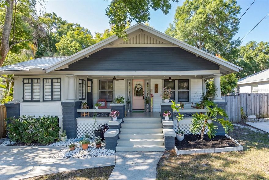 WELCOME TO THE HEIGHTS AND YOUR NEW "BUNGALOW WITH A BASEMENT"!!  STUNNING AND SHOWS LIKE A MODEL, THIS ABSOLUTELY GORGEOUS REMODELED HOME YOU WILL FALL IN LOVE WITH.  HAS SO MUCH CHARACTER AND CHARM FROM THE MOMENT YOU WALK UP THE FRONT STEPS TO THE LARGE PORCH AND ENTER THE FRONT DOOR TO A BRIGHT AND OPEN LAYOUT.  HIGH BEAMED CEILINGS IN THE KITCHEN WITH ALL NEW CABINETS, APPLIANCES, STONE COUNTER TOPS AND KITCHEN ISLAND!  COZY DINING AREA IS PERFECT FOR ENTERTAINING AND FLOWS INTO THE COMFY LIVINGROOM WITH A BEAUTIFUL FIREPLACE. STEP UP INTO THE SUNROOM/DEN/OFFICE, A PERFECT PLACE TO ENJOY YOUR MORNING COFFEE AND MAKES FOR A GREAT SUNNY OFFICE AREA.  CUSTOM WHITE SHUTTERS AND WHITE FABRIC SHUTTERS THRUOUT ALONG WITH ELECTRONIC REMOTE CONTROL BLACK OUT SHADES IN THE PRIMARY BEDROOM.  CUSTOM SHELVING IN LAUNDRY, PANTRY AND CLOSETS.  PRIMARY BEDROOM HAS HIS AND HERS CLOSETS AND TOTALLY UPGRADED ENSUITE BATH.  THE GUEST BATH WITH CLAW FOOT TUB HAS ALL NEW HARDWARE (FAUCET, HANDLE, HOSE AND HEAD FRAME).  COMPLETELY FENCED WITH FULLY LANSCAPED YARD, BACK DECK REDONE AND PERFECT FOR THOSE BARBEQUES.  A FUNCTIONAL TRUE BASEMENT FOR ALL YOUR STORAGE NEEDS WITH WINDOWS IS THE PERFECT ADDITION TO THIS HOME AND A MOST UNUSUAL THING FOR FLORIDA!  NOTHING HAS BEEN OVERLOOKED BY THE SELLERS IN THIS METICULOUS HOME, SO MAKE YOUR APPOINTMENT TODAY BEFORE IT IS SOLD