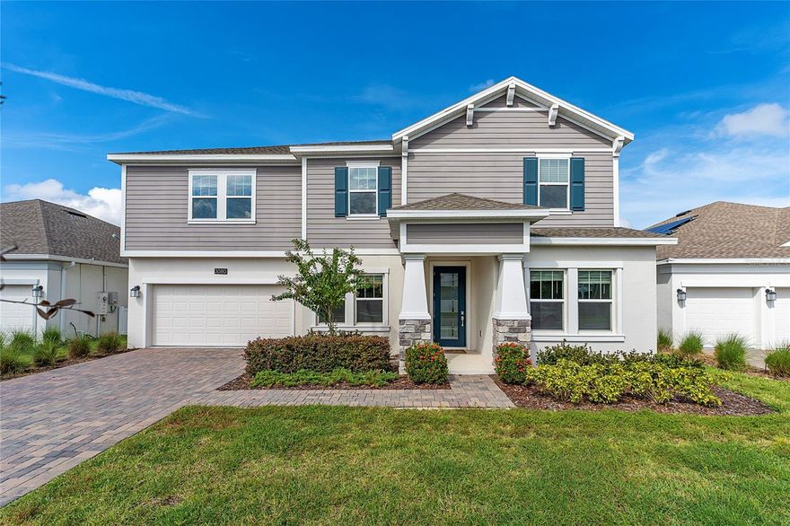 LAKEFRONT LUXURY IN SUNBRIDGE! This exceptional 5-bedroom, 5-parking home (including a 3-car garage) sits on a premium lakefront lot in the sought-after community of Bridgewalk at Sunbridge, just minutes from Lake Nona. With expansive water views, a modern open layout, and luxury finishes throughout, this home offers the perfect blend of space, elegance, and location. Several bedrooms feature direct lake views, and the chef’s kitchen is equipped with quartz countertops, stainless steel appliances, and designer cabinetry. Enjoy stunning sunsets from your covered patio or design your dream backyard oasis on one of the best lots in the neighborhood. Located in a fast-growing, master-planned community with future retail, nature trails, and resort-style amenities, and with easy access to Lake Nona’s Medical City and Orlando International Airport. Showings begin at the end of the month — reserve your tour now before this rare opportunity is gone! MORE PICTURES COMING