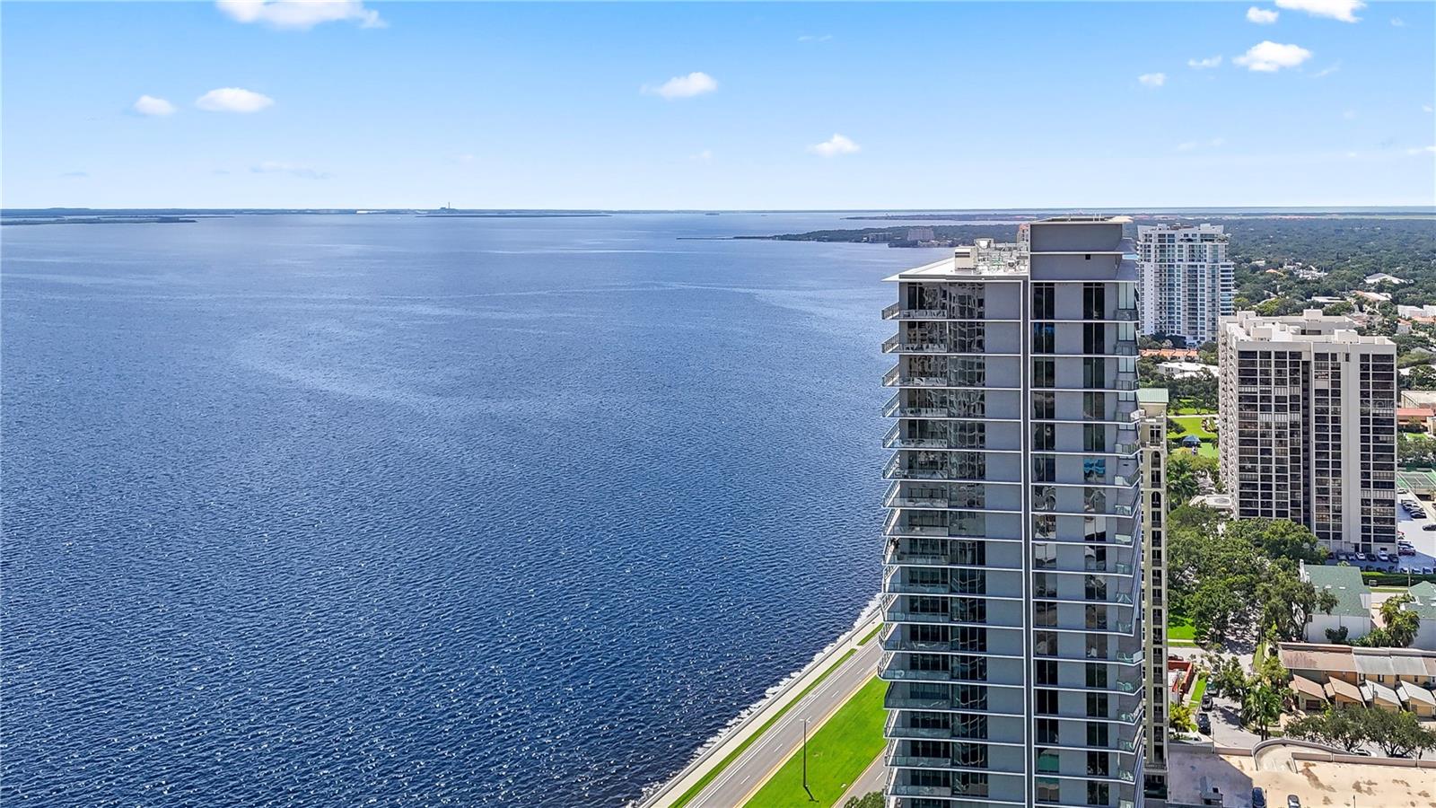 Welcome to the Ritz Carlton Residences, Tampa! Here's your opportunity to live in the most sought after property on Tampa's iconic Bayshore Blvd. This BRAND NEW MOVE-IN READY 2 bedroom residence has stunning open bay water and downtown views from the large bay front balcony which has access from both bedrooms and the living room. Step off the elevator into your private entry foyer with double doors leading to the home. The 10 foot high ceilings and floor-to-ceiling windows offer abundant natural light and breathtaking views. The kitchen and entire home have high-end finishes synonymous with the Ritz Carlton brand: Sub Zero and Wolf appliances complimented by bespoke Stone countertops, custom-designed Italian Cabinetry by ItalKraft, huge walk-in closets, high-end Kohler plumbing fixtures, and full-size top-of-the-line washers and dryers. A true first class full service building with 24/7 concierge, a sunset and sunrise pool with water views, valet parking, multiple meeting spaces, gym, golf simulator room, and full service spa!
