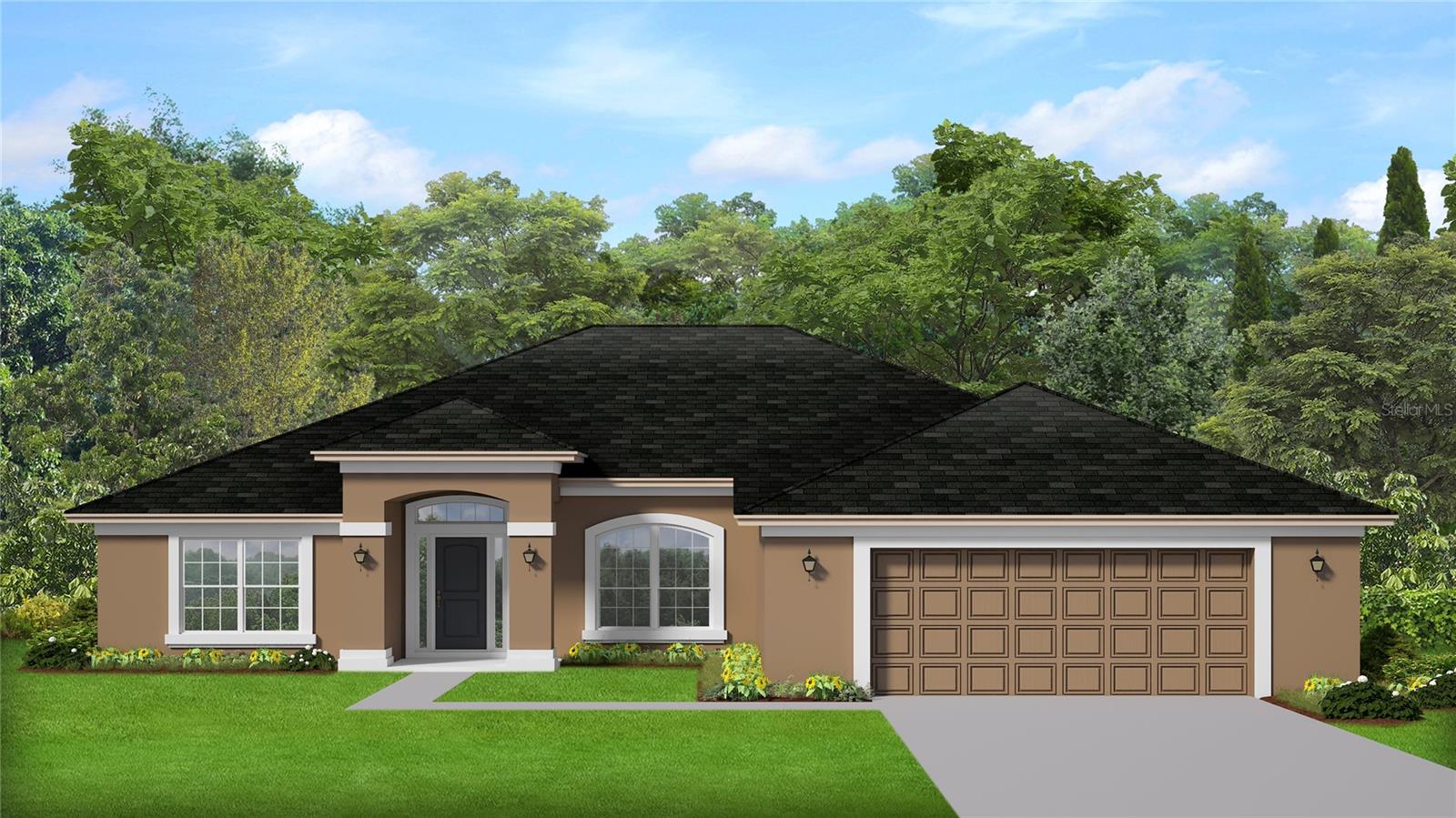 Under Construction. 2508 sq. ft. living space on .28 acre lot. 4 bedrooms, 3 full baths, 3 car garage, & back covered lanai. Features open split floorplan. Formal Living/office w/double interior doors, formal dining, big family room open to kitchen/bar, & eat-in nook. 2nd bath walks out to lanai to use as future pool bath. Master bedroom has tray ceiling w/crown molding and his & hers walk-in closets. Master bathroom has dual vanity sinks, garden tub, & separate walk-in tile shower. Master bedroom walks out to lanai.