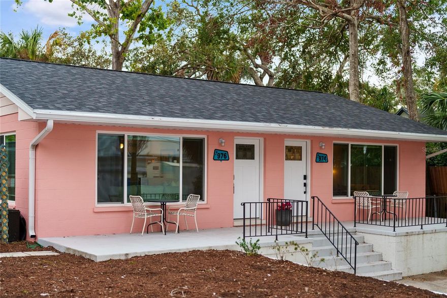 Remodeled duplex, comprised of side-by-side 600SF one bedroom units with patios plus a back yard, has new HVAC units, a new roof, new flooring, appliances, impact windows and entry doors and both units come fully furnished. This location is ideal for short-term and annual rentals and is conveniently situated just 0.4 miles to Ringling College of Art and Design, 1.8 miles north of downtown Sarasota, 2.1 miles from SRQ airport, 4.6 miles from Lido Beach and 9 miles to Siesta Key Main Beach. Listing agent has an ownership interest in the property. Outdoor shared laundry. Pets upon approval, pet deposit or pet rent may apply.