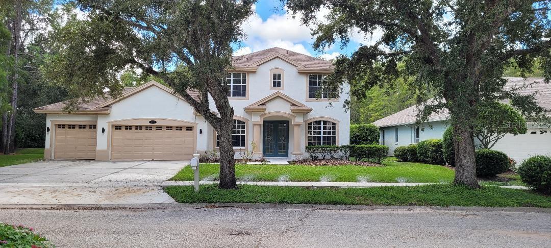 BEAUTIFUL VILLAROSA POOL HOME. THIS LOVELY 2-STORY HOME HAS BEEN PAINTED INSIDE AND OUT. THE HOMES MANY AMENITIES INCLUDE: NEW FRONT AND REAR DOORS, NEWLY REMODELED ISLAND KITCHEN WITH LARGE (6X8) ISLAND-GRANITE COUNTER TOPS, DOUBLE SINK WITH DISPOSAL, STAINLESS APPLIANCES INCLUDING GAS TOP OVEN, MICROWAVE, REFRIGERATOR AND DISHWASHER, DINING AREA OFF THE KITCHEN WITH VIEW OF THE POOL AND CONSERVATION AREA, FORMAL LIVING AND DINING ROOM, GREAT ROOM, NEW SMART THERMOSTATS UP STAIRS AND DOWN, LARGE CAPACITY GAS WATER HEATER, 3 CAR ATTACHED GARAGE, LAUNDRY ROOM WITH WASHER AND DRYER AND LAUNDRY TUB, WALK-IN PATRY OR STORAGE AREA OFF OF THE KITCHEN, NEW HEAT PUMP IN 2025, NEW LANAI COATING, POOL WITH ENCLOSED SCREENED LANAI, LARGE CORNER CONSERVATION LOT, NEW BRICK PAVER WALKWAY, LARGE UPSTAIRS MASTER SUITE (15X17) WITH A SEPARATE SITTING AREA (7X9) AND BALCONY (8X12) OVERLOOKING THE CONSERVATION AREA, SIT BY YOUR POOL AND WATCH THE DEER WHO FREQUENTLY VISIT THE BACKYARD CONSERVATION AREA. WALKING DISTANCE TO NEARBY PARK WITH PLAYGROUND, TENNIS COURTS AND PICNIC AREAS. EASY ACCESS TO VETRANS-SUNCOAST EXPRESSWAY. THIS IS A MUST SEE AND IS READY TO GO.