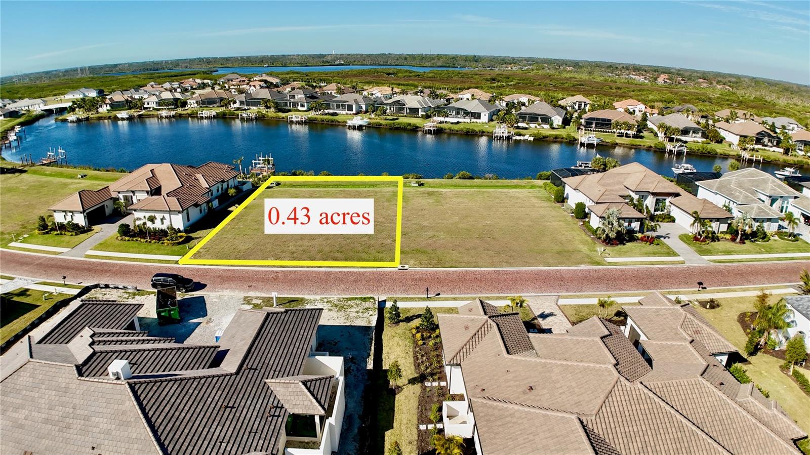 This property is APPROVED FOR A BOAT DOCK AND LIFT. This community is Flood Zone X, which was not flooded during Hurricanes Helene and Milton. The DOCK IS DEEDED with the property. This BOATING COMMUNITY is consistently rated #1. Build your dream home and enjoy daily waterfront views, hop on your boat from your backyard, or go for a round of GOLF. You can do it all! The GULF OF MEXICO is only a 35-minute boat ride away. This property is conveniently located and allows for a 10-minute drive to Lakewood Ranch, a 20-minute drive to Sarasota, a 30-minute drive to St. Pete, or a 40-minute drive to Tampa. The dock is deeded and can be built with your home. GOLF membership is available through The River Wilderness Golf & Country Club. The Club at River Wilderness is a semi-private Golf & Country Club located on Florida’s Suncoast in the Manatee-Sarasota County area. The Club features an 18-hole championship golf course, a fully equipped athletic center, tennis courts, pickleball courts, a Junior Olympic-size swimming pool, and a grand clubhouse featuring extraordinary dining and banquet and catering facilities. The Club is located inside the gates of River Wilderness, a gorgeous golf community. *All information is deemed reliable. Buyer or buyer agent responsible for due diligence to confirm all information.*