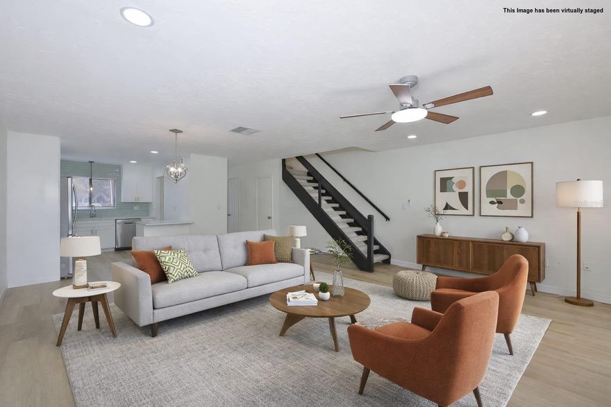 Fully Remodeled & Move-In Ready Townhouse in St. Petersburg! Don't look any further - this beautifully remodeled townhouse is ready for its new owner! Freshly painted throughout, this condo features granite countertops, stylishly tiled bathrooms, and complete renovations from top to bottom, offering a clean, modern feel the moment you walk in. Enjoy the convenience of being just minutes from the beach and downtown St. Petersburg, with dining, shopping, and entertainment options nearby. Even better, the home is across the street from an amazing multi-activity park and diagonal from the local high school, Lakewood High School, making the location both vibrant and practical. Step outside to a nicely sized private patio, perfect for BBQs, entertaining, or setting up a cozy outdoor dining area. The community is well-established, with long-term homeowners who contribute to the pride of ownership and neighborhood charm. Modern upgrades, unbeatable location, and move-in ready - this is the one! Buyers are to verify information with the association.