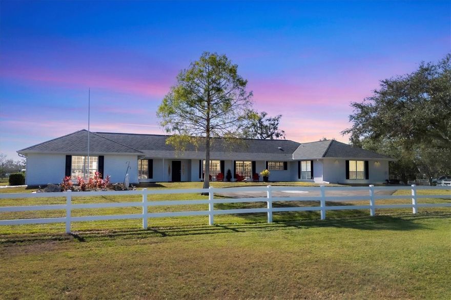 Luxury Ranch-Style Retreat on Over 4 Acres with Heated Pool & Serene Lake Views... Don't miss your chance to own this charming 4-bedroom, 3-bathroom ranch-style home nestled on over 4 acres of pristine land in the heart of Palmetto, Florida. The property boasts unparalleled privacy and scenic beauty! This home’s open floor plan seamlessly flows from the elegant dining area to the stunning kitchen. Equipped with granite countertops, a spacious kitchen island, under-mount cabinet lighting, a breakfast bar, and a large pantry, this kitchen is both functional and stylish, overlooking the light-filled living area. The owner's retreat is a true sanctuary, featuring two walk-in closets and a luxurious en-suite bath with modern double vanity sinks and a beautifully tiled walk-in shower. With an abundance of natural light and thoughtful design, this home offers both comfort and style at every turn. Step outside to the covered, screened-in lanai, where you’ll find a heated in-ground pool, perfect for relaxing and entertaining with family and friends. The expansive outdoor space is fully fenced, offering privacy and multiple gates for easy access. Additional features include crown molding throughout, an indoor washer and dryer with a utility sink and cabinets for extra storage, and the tranquility of owning multiple acres of land. Listing price and sale includes all 3 property ID #'s: 2415411259,2415411209,2415411309. There are some minor deed restrictions relating to fence height and building size for vacant lots. This exceptional property offers a rare combination of luxury, functionality, and natural beauty—schedule your private tour today and make this dream home yours! NOTE: Property Information received from third-party sources is considered reliable but is not guaranteed. All information should be independently verified by buyers and buyers' agent.