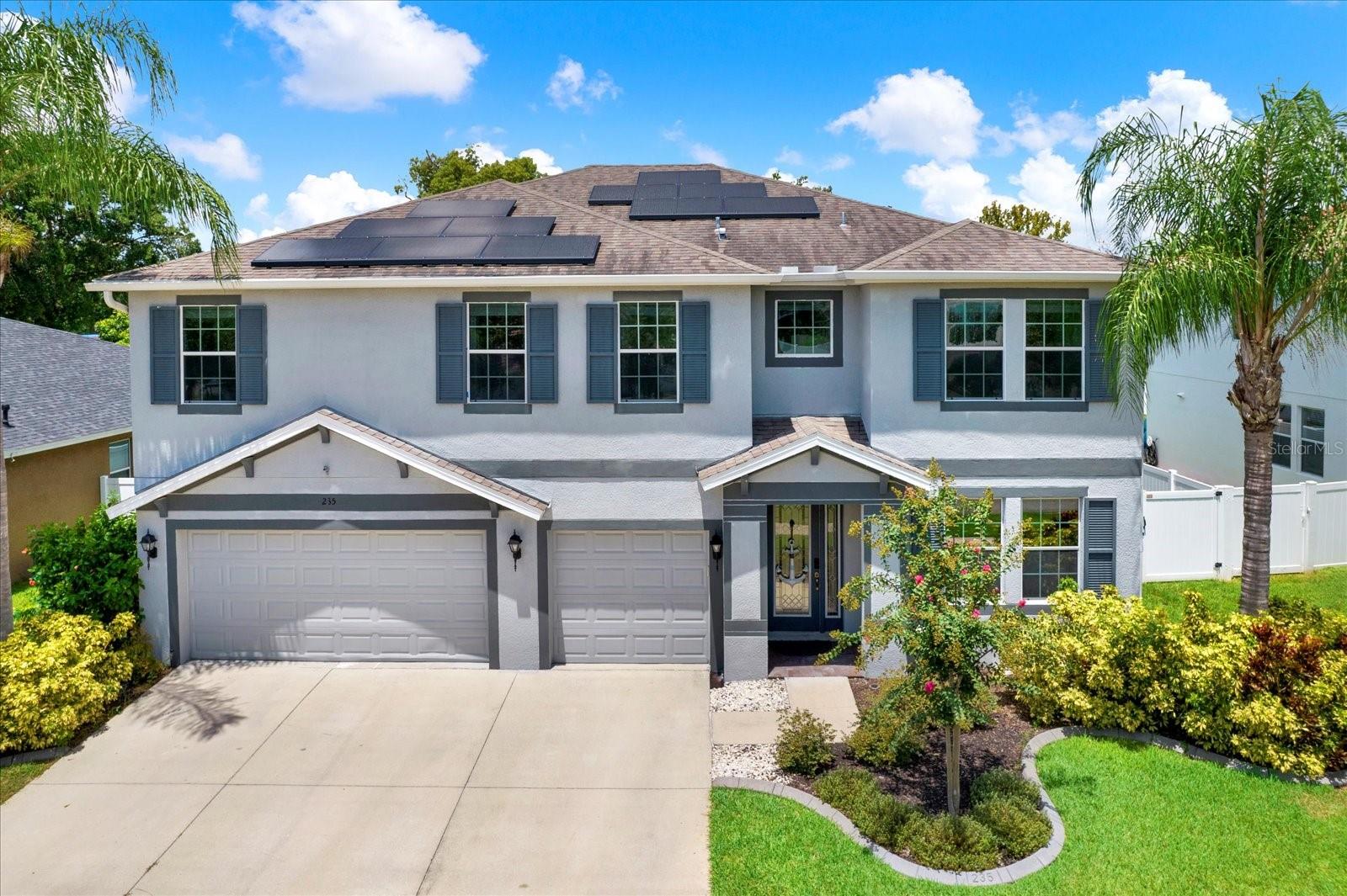 Come and see this gorgeous 5-bedroom, 4.5-bathroom contemporary home built in 2014 offering approximately 4,719?sqft of living space. Nestled on a generous 8,712?sqft landscaped lot in the desirable Parsons Woods community, this residence features an expansive second floor Primary suite, a private teen suite, 2 other bedrooms and a separate first-floor mother-in-law suite complete with living area and wet bar plumbing. The open-concept layout boasts an upgraded kitchen with granite counters and stainless appliances, flowing seamlessly into dining and bonus spaces. Upstairs, enjoy a loft/game room plus a spacious laundry suite. Energy-efficient upgrades include solar panels, radiant-barrier attic, and security-film windows. Outside, the fully fenced yard offers an above ground swimming pool and room for outdoor enjoyment. A rare blend of luxury, flexibility, and efficiency in a very sought-after neighborhood.