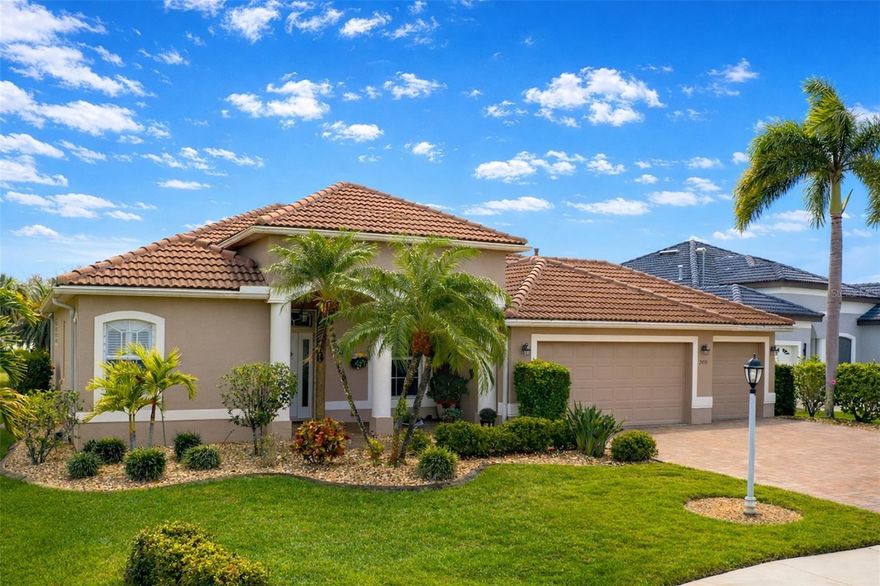 Impeccably maintained 3-bedroom, 2-bath pool home with a 3-car garage located in the highly sought-after gated community of Bobcat Trail in North Port. 
This move-in ready residence offers peaceful pond and preserve views and showcases seamless indoor-outdoor living, highlighted by 90-degree pocket sliding glass doors that beautifully merge the interior living space with the outdoor lanai and pool area.
The remodeled kitchen features granite countertops, a gas range, and updated finishes, opening to the spacious living area highlighted by zero-corner sliding glass doors that fully pocket to the lanai—creating the perfect space for entertaining and enjoying Florida’s indoor-outdoor lifestyle.
The primary suite serves as a private retreat, featuring engineered wood flooring, walk-in closets, direct access to the lanai, and a spa-inspired en-suite bath with soaking tub, walk-in shower, and private water closet.
Step outside to your resort-style outdoor living space featuring a solar-heated pool with cascading waterfall, expansive covered lanai, and outdoor kitchen complete with gas grill and refrigerator, all overlooking peaceful pond and preserve views.
Recent upgrades include a new roof (2024) and A/C (2023). Additional features include tile flooring throughout, a whole-home RainSoft water softener system, and a spacious 3-car garage. Bedroom two is equipped with a mini-split A/C system, allowing guests to control their own comfort.
Bobcat Trail offers low annual HOA fees and resort-style amenities, including a clubhouse, community pool, fitness center, pickleball, tennis courts, and gated entry—providing the perfect combination of luxury, privacy, and Florida lifestyle living.