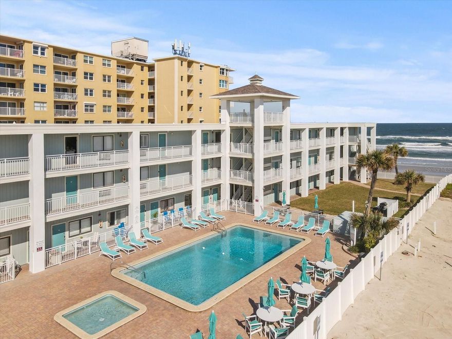 Your chance to own a true oceanfront condo in New Smyrna Beach has arrived. This 1-bedroom, 1-bath beachfront retreat offers incredible rental flexibility with no minimum stay requirements—perfect as a high-yield investment property, vacation rental, or personal seaside getaway. Sold fully furnished and turnkey, this updated condo is located in a direct oceanfront complex where nearly everything is covered under the HOA fee—including utilities, cable, WiFi, insurance, and exterior maintenance. Enjoy sweeping Atlantic Ocean views, spectacular sunrises, and even rocket launches from your private balcony. Ideally situated just minutes from Flagler Avenue and Canal Street, you’ll have boutique shopping, dining, and nightlife at your fingertips, along with nearby Canaveral National Seashore, Daytona Speedway, and Orlando’s world-class attractions. Whether you’re seeking a low-maintenance beach condo, a vacation rental in New Smyrna Beach, or a proven investment property, this oceanfront gem delivers exceptional value and unmatched versatility.