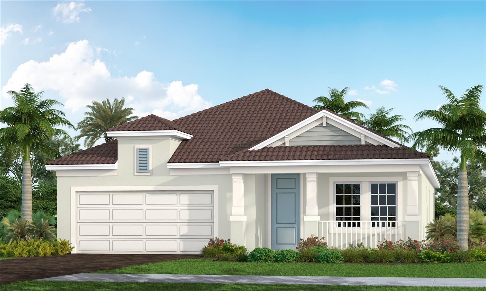 Under Construction. Popular brand new Neal Communities Applause home offering 3 bedrooms, 3 bathrooms + den. Wood look tile throughout home, no carpet. Quartz counter-tops in kitchen and bathrooms. Soft - close dovetail cabinets, upgraded GE appliances in kitchen. Maintenance assisted golf cart friendly community 1.9 miles from Waterside place! Home is loaded with luxury features like: Impact glass throughout, paver driveway, painted and epoxied garage floor, 8 ft. doors, laundry tub, pocket sliding glass doors, tile roof, smart home system, pool pre-wire.