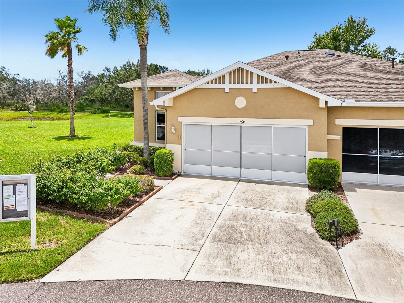 Under contract-accepting backup offers. Nestled in a peaceful cul-de-sac and overlooking the 5th green of the SCEPTRE GOLF COURSE 1906 Inverness Greens Drive offers the perfect blend of serenity and style. This fully furnished and beautifully updated 2-bedroom, 2-bath villa is located in the highly desirable Kings Point gated community. The home features an OVERSIZED screened lanai where you can unwind while enjoying panoramic golf course views—your own private slice of Florida paradise.
Recent upgrades include a GARAGE SCREEN (2024), WATER HEATER (2022), ROOF (2021), EXTERIOR PAINT (2023), and INTERIOR PAINT (2022)—giving you peace of mind for years to come. Added features are the whole house ENHANCED WATER TREATMENT SYSTEM and the REVERSE OSMOSIS SYSTEM in the kitchen! Inside, the home is light and inviting, with a SPACIOUS KITCHEN, split bedrooms for privacy, and an OPEN FLOOR PLAN perfect for entertaining.
Enjoy maintenance-free living and access to world-class amenities like pools, golf, fitness centers, social clubs, and more—all within a vibrant, active 55+ community. Whether you're looking for a full-time home or seasonal retreat, this is Florida living at its finest!