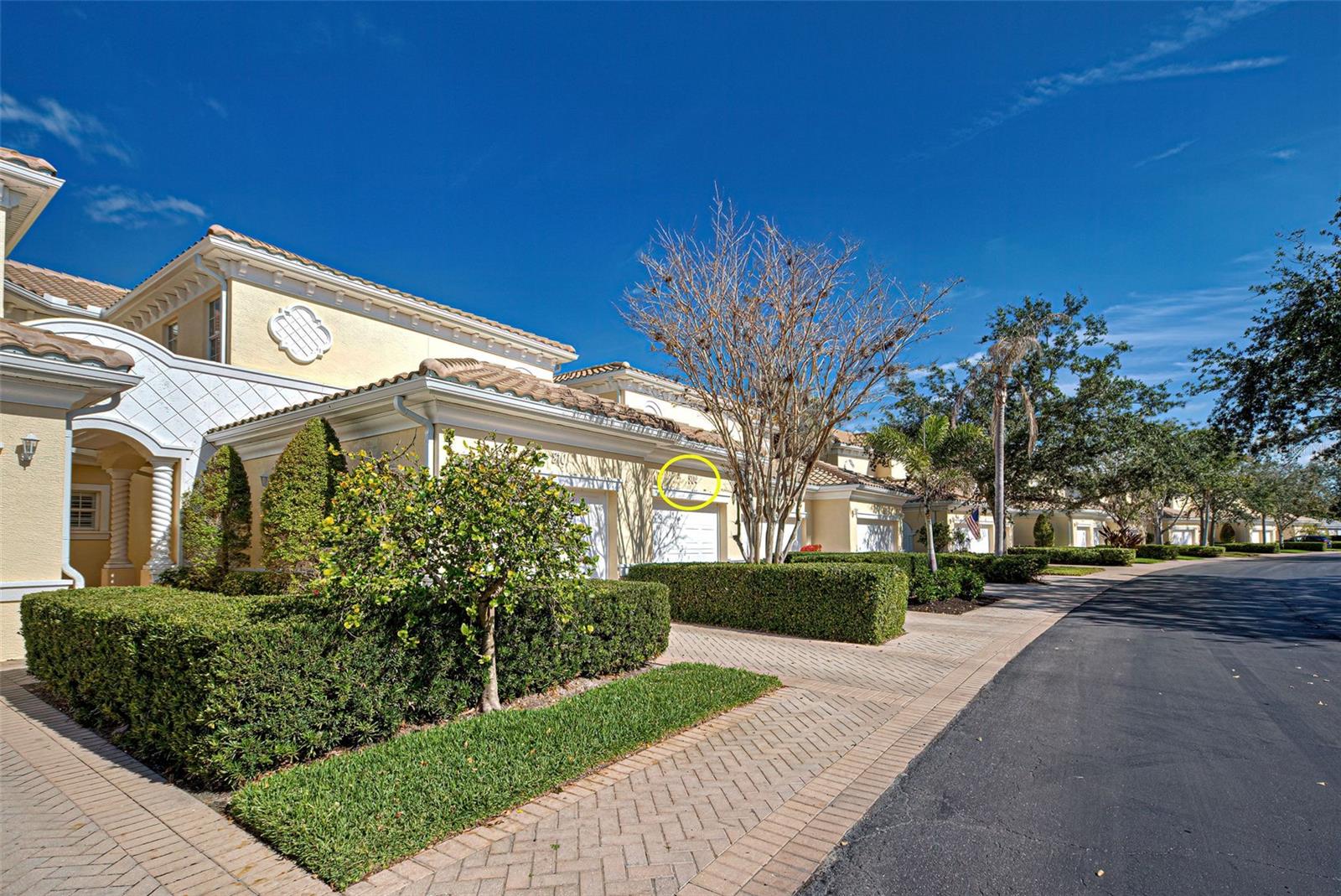 Discover this fabulous TURNKEY first-floor originally one of the models! This condo has upgraded cabinets and upgraded countertops. Come see these 2 bedrooms, 2 bath Triano condo with attached garage which features a view of the pool, waterfalls, and the beautiful clubhouse! This unit boasts upgraded kitchen cabinets with granite countertops—perfect for entertaining family and guests. The stackable washer and dryer are conveniently located in their own closet. Recent improvements include a **NEW TILE ROOF**, **NEW GUTTERS**, and **NEW EXTERIOR PAINT** in 2024. HOA REDUCED TO $576.66 MONTHLY! Triano is a very unique community with 108 condominiums, lush landscaping, a garden walk with waterfalls, beautiful pool, fitness center and clubhouse. Convenient to downtown Venice, beautiful beaches, shopping, restaurants, golfing, Legacy Trail, Fox Lea Farm, Cool Today Park, Sarasota and so much more! Make an appointment to see this condo ASAP!