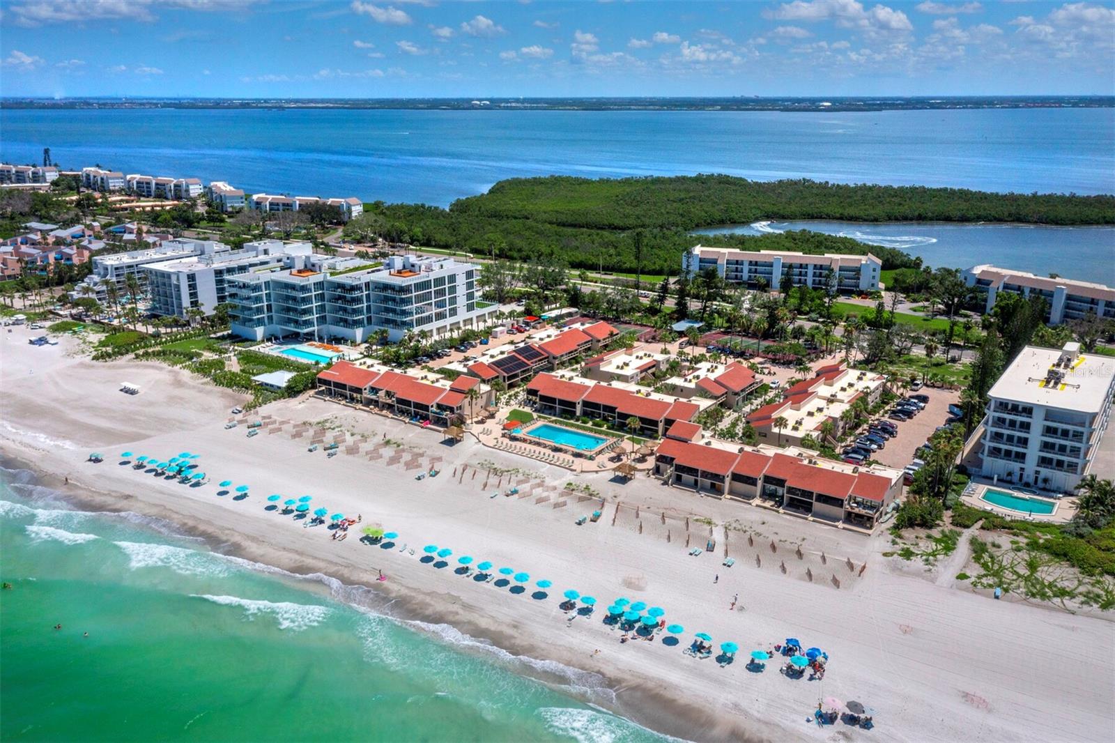 Only a few properties on fabulous Longboat Key allow short term rentals, and this is one of them! Casa Del Mar, a beautiful little Beach Resort uniquely positioned on a nice stretch of beach on the Gulf of Mexico, with nightly and weekly rentals available making your island getaway a nice investment as well! Add to it that an on-site rental office ensures seamless bookings. This second floor unit is being offered turn-key furnished, including a washer and dryer. The condo did not suffer any damage in the recent storms and although the landscape took a hit, it is coming back strong. The sparkling pool on the beach, tennis and pickleball courts, grilling area and picnic tables are all just steps away to add to the enjoyment of your beach escape. Located close to multiple restaurants, local parks, world famous St.Armands circle and the cultural mecca of downtown Sarasota, which all contribute to this remarkable quality of life in this little Island paradise.