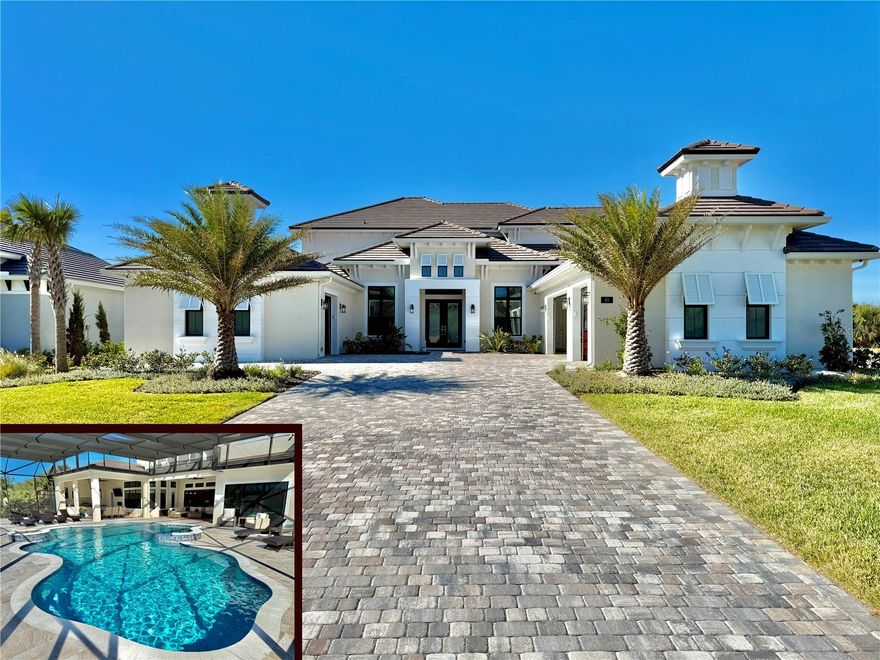 Luxurious Waterfront Living in Shelter Cove – Flagler Beach, FL

Discover unparalleled luxury in this newly constructed masterpiece, completed in 2023, nestled on the Intracoastal Waterway in the prestigious Shelter Cove community. Thoughtfully designed to blend elegance with modern functionality, this 5-bedroom, 4-bathroom home offers 5,096 square feet of exquisite living space that redefines coastal living.

Premium Interior Features
•Gourmet Chef’s Kitchen: Oversized kitchen with a large island, top-tier appliances, and plenty of space for culinary creations or entertaining.
•Spacious Living Areas: Two oversized living areas—one upstairs and one downstairs—provide room for relaxation, entertaining, or family gatherings.
•First-Floor Primary Suite: Luxurious and private, offering easy access and stunning views.
•Convenience Meets Luxury: A 3-car garage with an electric dumbwaiter to an expansive storage area, perfect for organizing your lifestyle.
•Tech-Forward Security: Wired security system with 13 cameras that don’t rely on Wi-Fi for total peace of mind.
•Whole-House Water System: Includes reverse osmosis for pristine water quality throughout.

Outdoor Entertainment & Relaxation
•Resort-Style Pool Area: Oversized walk-in pool with a stunning gas firepit for cozy evenings.
•Summer Kitchen: Fully equipped with a covered TV and tap system for effortless outdoor entertaining.
•Patio Entertainment: Integrated speakers throughout the home and patio for music and TV, creating an immersive experience.
•Recreational Extras: A custom putting green and a second garage converted into a golf simulator for year-round fun.
•Boat Lovers’ Dream: Private boat lift with a 16,000 lb. capacity for easy access to the Intracoastal Waterway.

Privacy, Location & Design
•Exclusive Location: Situated directly on the Intracoastal, offering breathtaking water views and access to coastal living at its finest.
•Preserved Privacy: A conservation area to the north ensures peace and seclusion.
•Elegant Design: Every detail of this home blends luxury and practicality, making it a true standout in Shelter Cove.