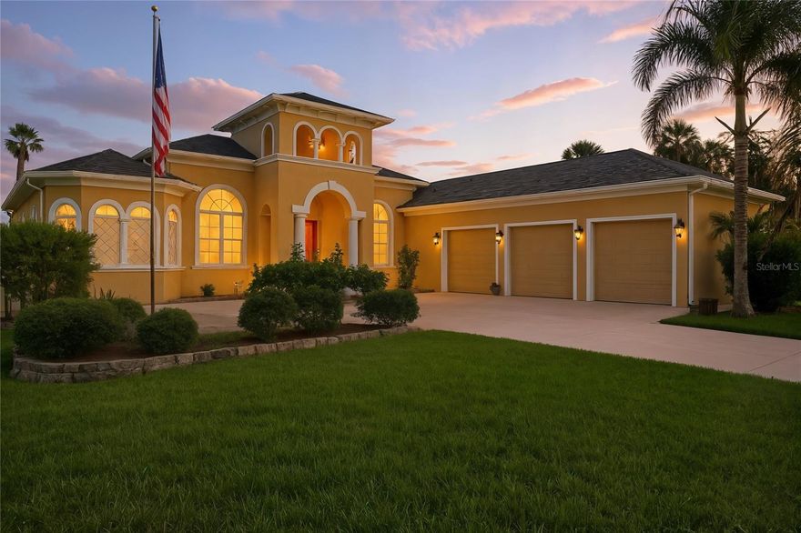 Breathtaking Intracoastal Living in Flagler Beach!
Welcome to 430 Lambert Ave—an elegant 4-bedroom, 4-bath waterfront residence offering the perfect blend of luxury, comfort, and Florida lifestyle. Situated on over a half-acre, directly on the Intracoastal Waterway, this home is designed for those who appreciate quality craftsmanship, stunning views, and the convenience of having your own private dock with a boat lift.
From the moment you arrive, the paver entryway, mature landscaping, and impeccable curb appeal set the tone. Inside, you’ll be captivated by soaring double tray ceilings with crown molding and rope lighting, magnificent chandeliers, and an open layout perfect for entertaining. The chef’s kitchen is equipped with 42" deluxe cabinets, granite countertops, tile backsplash, stainless steel appliances including a gas stove, double oven, and surround sound.
The primary suite is a true retreat featuring his-and-her vanities and walk-in closets, a spa-like bathroom with a stand-alone soaking tub, walk-in tiled shower, and timeless finishes. Two bedrooms offer private en-suites, while the home’s layout provides both comfort and privacy for family and guests. Additional highlights include recessed lighting, tiled floors, and a spacious 3-car garage.
Step outside to your screened-in pool overlooking the water—a serene place to relax or entertain. With a private dock and lift, boating and water activities are just steps from your back door.
Living in Flagler Beach means living where others vacation. This charming coastal town is known for its laid-back vibe, beautiful beaches, and small-town charm. Spend your mornings fishing or paddle boarding, afternoons exploring local parks and biking trails, and evenings strolling along the pier. Dine at beloved local spots such as Golden Lion Café, Flagler Fish Company, and Funky Pelican—or browse the quaint shops and markets. With easy access to both St. Augustine and Daytona Beach, you’ll enjoy the perfect balance of peaceful coastal living and nearby city conveniences.
Don’t miss the opportunity to own this stunning waterfront home and experience the Flagler Beach lifestyle at its finest!
