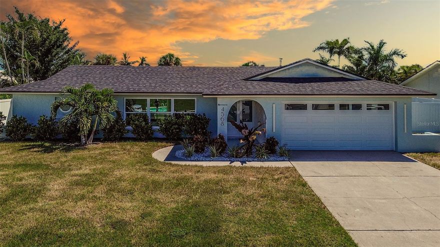 $20k SELLER CONCESSION. WATERFRONT POOL home priced to sell! Instant Equity! BLOCK HOME! NO HOA! Survived 2 major storms with NO FLOOD DAMAGE. Embrace luxury waterfront living in this fully remodeled 4-bedroom, 2-bath pool home in the prestigious BROADWATER neighborhood. Absolutely nothing has been left untouched.

Designed for refined coastal living, this 1,900+ sq. ft. residence features a sophisticated SPLIT FLOOR plan and a primary suite with DUAL WALK IN closets.

Wow!! The GOURMET KITCHEN boasts TILE BACKSPLASH, extensive storage, solid QUARTZ countertops with a WATERFALL island, ALL WOOD cabinets, DRY BAR, and a THOR appliance package including WINE COOLER, CUSTOM range hood, MICROWAVE DRAWER, and 6-burner, 36-inch NATURAL GAS range. And the PASS-THROUGH sliding window allows instant access to the lanai. 

Both bathrooms feature floor-to-ceiling tiles, niches, CUSTOM dual sink vanities, and mirrors. 

Remote controlled CEILING FANS throughout the home, including the lanai. The IN-GROUND pool features newer equipment and a newly PAVED pool deck. VINYL fencing encloses the property, complemented by fresh landscaping.

The mangroves are an added bonus!! Providing privacy and protection against wind and seawall damage. The mangroves are certainly one of the reasons the home did not sustain any damage during the last two major storms. The seller does have an approved permit to trim the mangroves a few feet at a time. Further a boat dock with lift is allowed, although it does not currently have a dock or lift. conservatively, it can accomdate about a 25' boat. 

For added peace of mind, the seller is offering a 2-year home warranty. All new HURRICANE-IMPACT windows and sliders, Roof 2025, HVAC 2024, Water Heater 2024, Garage door and opener 2024, utility sink in garage, painted garage floor, new interior and exterior doors 2024, complete this impeccable waterfront retreat.