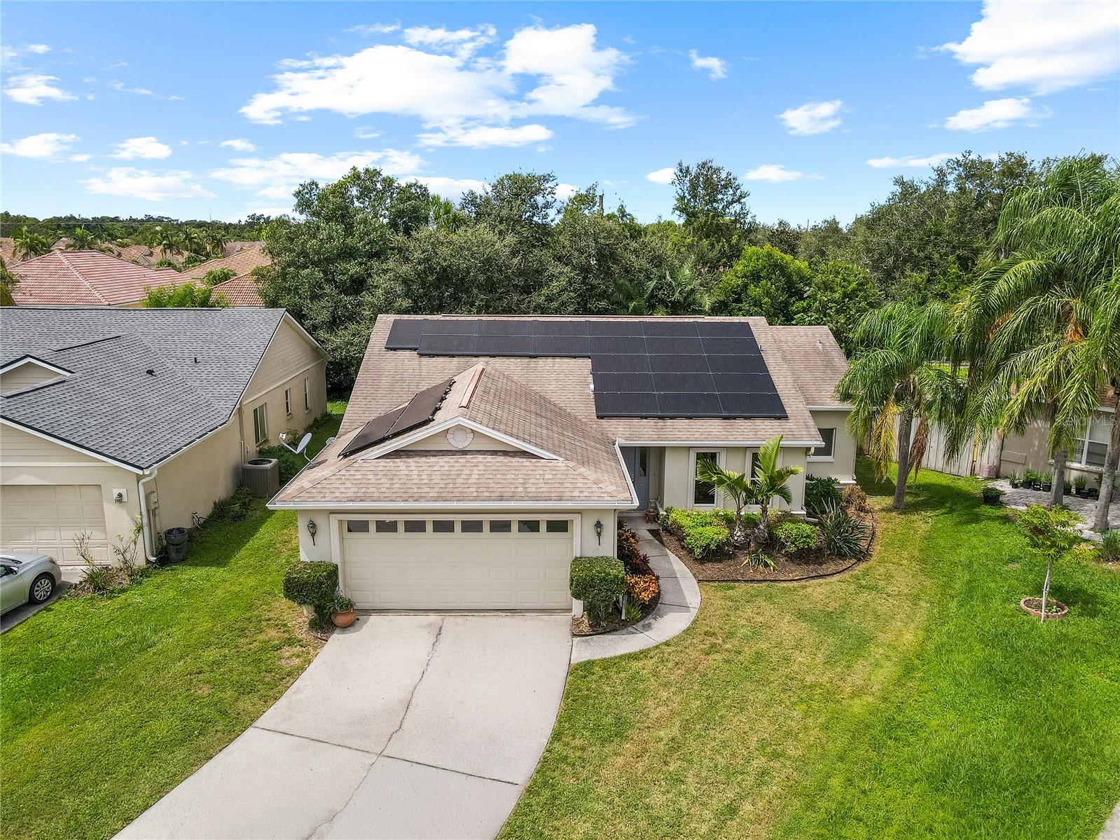 Welcome to Maple Lakes! This beautifully updated home offers 3 bedrooms, 2 bathrooms, and a 2-car garage. The freshly painted interior (2025) complements the luxury laminate flooring throughout the home. The spacious primary suite features an ensuite bathroom and a large walk-in closet. Enjoy Florida living on the extra-large screened patio, perfect for entertaining or relaxing outdoors.
Recent upgrades include a brand-new water heater, new AC in 2023, and newer dishwasher and garbage disposal. Energy-efficient photovoltaic solar panels, added in 2022, help keep electric bills exceptionally low. Conveniently located with easy access to I-75, UTC Mall, Benderson Aquatic Park, the airport, downtown Sarasota, beautiful beaches, shopping, and dining.
This move-in-ready home combines modern updates with an ideal location—don’t miss your opportunity to make it yours!