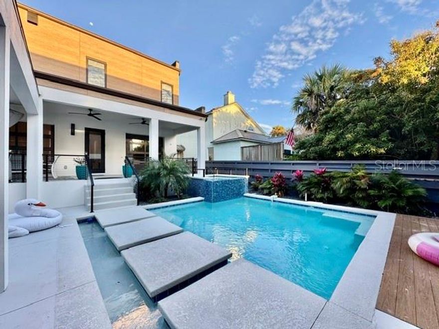 Spacious 1-bedroom apartment overlooking a beautiful pool area, offering 762 sq ft of living space with a private entrance leading to the second floor. Rent includes $100 toward the electric bill, $80 toward the water bill, and internet. The owner occupies the main residence.  The apartment is fully furnished and features a spacious living room, kitchen, and a primary bedroom with an en-suite bathroom. Enjoy a private, generously sized balcony and convenient parking for one vehicle. Located just a few blocks from the iconic Flagler Beach Fishing Pier. Flagler Beach is known for its quiet, family-oriented atmosphere, pristine white sandy beaches, and outstanding outdoor lifestyle. The area offers some of the best boating and fishing in the state, 13 PGA-quality golf courses, and numerous state and local parks with free boat launches on the Intracoastal Waterway. Centrally located between Orlando, Daytona Beach, St.Augustine, and Jacksonville, making it ideal for