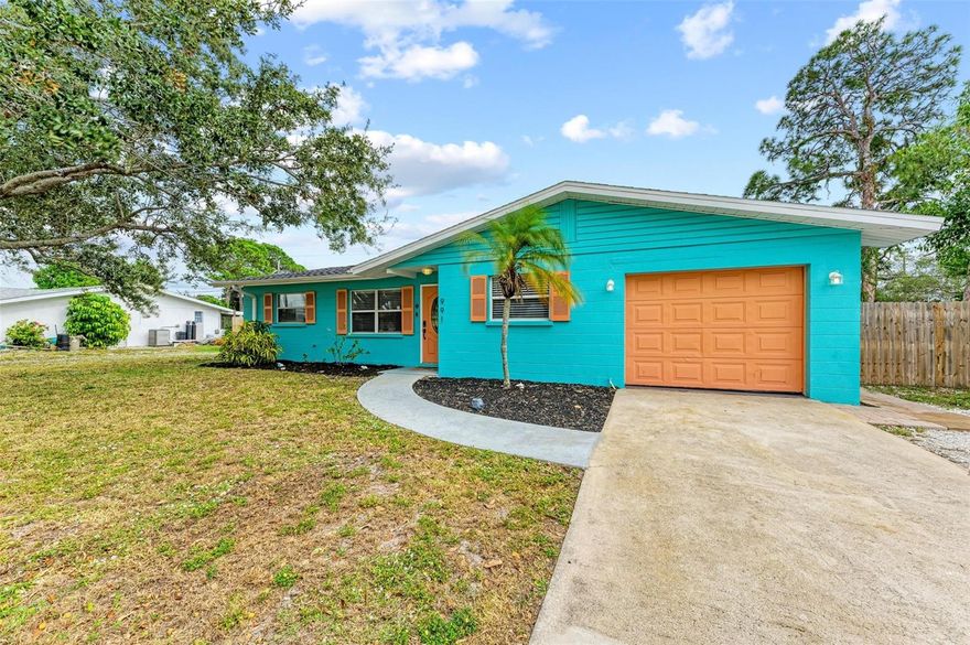 Welcome home to your beautiful, Florida-lifestyle home in South Venice. Enjoy a beautiful house in a wonderful location! Whether it is a morning stroll to the inter-coastal to watch the dolphins playing, or an evening walk to take in the breathtaking sunset, this home offers you the opportunity to be on the beach in minutes. The South Venice Beach Ferry and Boat Ramp are less than 2 miles away. You can enjoy the outdoor lifestyle by exploring the many canals in your kayak or paddleboard, or simply relax with a serene walk, or your favorite book as you sit back in your beach chair on the private secluded beach. As you enter the home, you will be welcomed by a beautifully updated home with an open concept floor plan. The  main living area opens to the kitchen, the dining room and to the expansive lanai with a beautiful pool. The kitchen is nestled in the middle of the home and open to the breakfast nook, the great room and the lanai. The master bedroom, features a beautiful ensuite with a walk-in closet, dual vanities, a sitting area and beautiful tub shower. This home has many upgrades and newer features including: impact/hurricane rated sliding doors, solid surface countertops, and more! On the right side of the home offers a spacious bedroom with a bathroom ensuite. You can rest assured for years to come knowing there is a new roof (2023). The garage has plenty of room for a car and additional storage. An additional side yard offers a secure private location for parking your boat or RV. The garden on this home offers a number of native Florida plants. In addition to enjoying South Venice, you will find yourself enjoying all that Historic Downtown Venice has to offer - theater, shopping, restaurants, lounges, community center, tennis courts, concerts at the park and more... all within fifteen minutes. This home is perfect as either a vacation retreat or living in paradise year-round. If you crave variety, you have six different city and county beachfront parks surrounding this home. They include: Manasota Beach, Venice Beach, Venice Fishing Pier, Caspersen Beach, Caspersen Park Canoe and Kayak Launch and Brohard Paw Park (the county's only dog friendly beach). You will also be pleased to find that this home is not located in a flood zone and there are no HOA or other burdensome fees associated with owning this home. Take advantage of this wonderful opportunity to enjoy owning the home you always wanted in Florida.