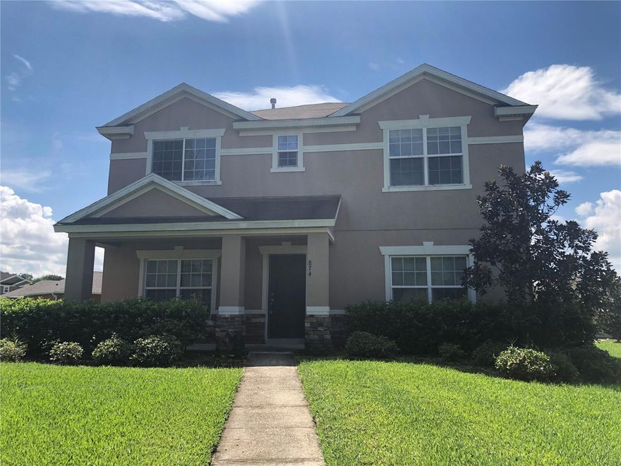 MOVE IN NOW! Spacious 5 bedroom 2.5 bath- 2 story home with extra large bonus room on 2nd floor!! Located in Oaks At Brandy Lake! This beautiful home has wonderful vinyl plank flooring on the 1st floor and carpet on stairs & 2nd floor. Elegant granite countertops in kitchen and stainless steel appliances! One bedroom is conveniently located on the 1st floor as well as a 1/2 bathroom with large closet space!!

All additional bedrooms on 2nd floor! Primary bedroom offers a large walk in closet, as well as spacious bathroom with garden tub. Home sits on almost 1/2 acre of land!
Lawn care is included! Nice community pool and beautiful community landscaping! A must see!!

Washer and Dryer connections/spacious indoor laundry room on 2nd floor. Tenant brings washer and dryer.