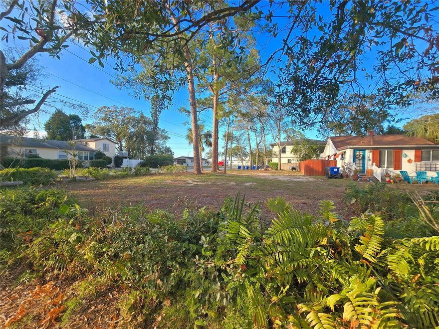 Rare opportunity to build in one of the most desirable prime neighborhoods of St Pete: Northeast Park. 
Residential buildable corner lot, 45x120 zoned NT1 with convenient street, terrace and avenue access on 3 sides. Fantastic location off 4th St. N., located 5 minutes from downtown St. Petersburg, shopping, restaurants, recreation, entertainment, and just a short drive to interstates, airports and beautiful gulf beaches. Starbucks is across 4th Street. Best and most popular groceries Publix, Whole Foods, Trader Joes and Fresh Market are close. Kayaking at Weedon Park or Coffee Pot Bayou can be part of your daily routine being right in the neighborhood. Whether you are a burg or beach person, you can have both worlds just with short 10 min drive on 4th street or 15-20 min drive on the interstate.
The property is in flood zone AE with base flood elevation of 8 ft, should be built up to 11ft for new construction. This is a higher flood zone and the house on adjacent lot 25 did not flood during Helene. Detailed