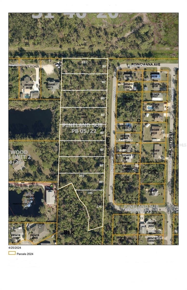 Tucked away but close to everything. Nearly 4 acres, one of the few parcels of this size that are currently available. Minutes away from Dearborn St and Englewood beach, with easy access to US-41 and I-75 via River Rd (or SR 776). Build a family compound or subdivide into a possible 9 parcels (18,480 sq/ft each). Subdivision pre-submittal has already been completed, available upon request. No wetlands on site with public water, public sewer, and electric all available. No HOA.