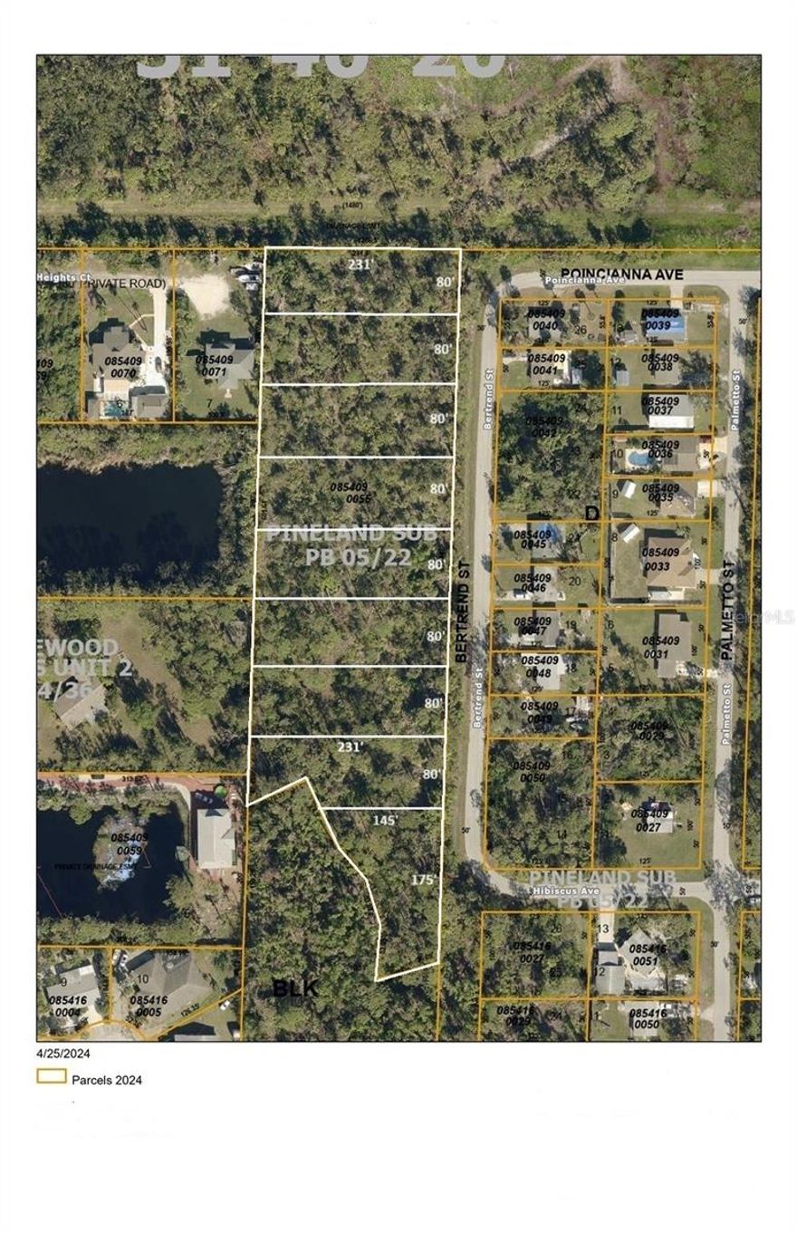 Tucked away but close to everything.  Nearly 4 acres, one of the few parcels of this size that are currently available.  Minutes away from Dearborn St and Englewood beach, with easy access to US-41 and I-75 via River Rd (or SR 776).  Build a family compound or subdivide into a possible 9 parcels (18,480 sq/ft each).  Subdivision pre-submittal has already been completed, available upon request.  No wetlands on site with public water, public sewer, and electric all available. No HOA.