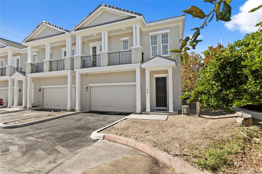 Welcome to 460 Gilman Pl N, St. Petersburg, FL 33716 — a stunning, thoughtfully designed two-story residence built by Avista Homes that seamlessly blends modern elegance with everyday functionality. This exceptional home features 3 generously sized bedrooms, each with its own private en-suite bathroom and dedicated closet, offering the perfect balance of comfort and privacy for family and guests alike. From the moment you step inside, you’re greeted by oak engineered hardwood floors that run throughout the home, adding warmth and sophistication, while beautifully tiled bathrooms elevate the overall design. The main level boasts a spacious open-concept layout, where the living room flows effortlessly into the dining area and gourmet kitchen — a true showpiece with quartz countertops, a large center island ideal for entertaining, high-end cabinetry, a walk-in pantry, and recessed lighting that brings a subtle modern glow. Upstairs, the thoughtful layout continues to impress with a full-size laundry room and an oversized primary suite featuring a spa-like bathroom with dual vanities, a luxurious soaking tub, a large walk-in shower, and elegant tile work throughout. The suite also includes a massive walk-in closet and a tranquil, well-proportioned bedroom space. Designed for indoor-outdoor living, the home offers three covered outdoor spaces, including a spacious rear covered deck perfect for al fresco dining, morning coffee, or hosting gatherings. Additional amenities include a convenient main-level powder room, a welcoming foyer, a large two-car garage, and a two-car driveway for extra parking. Located just steps from the private community clubhouse, pool, and fitness center, this home also offers exceptional access to the best of Carillon. Enjoy miles of scenic trails, the Carillon Park lakeside boardwalk, peaceful ponds, and walkable access to convenience and dining. The community sits within a thriving business corridor featuring Publix at Carillon Town Center, Courtside Grille, Slice of the Burg, and additional retail and services. Its central location provides easy access to I-275, offering seamless connectivity to downtown St. Petersburg, Tampa, both airports, local parks, and the beautiful Gulf Coast beaches. With its premium finishes, thoughtful layout, and unbeatable location, 460 Gilman Pl N presents a rare opportunity to own a home that perfectly balances luxury, comfort, and true liveability.