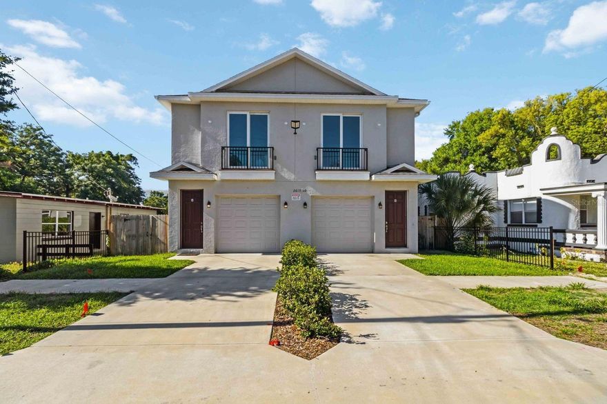 Seize a rare opportunity to acquire a high-performing investment property in the heart of Tampa. This modern duplex features two thoughtfully designed residences, each capable of generating $2,600+ in monthly rental income, offering exceptional potential for both long-term leasing and short-term rental opportunities such as Airbnb.
Each unit lives like a private single-family home, complete with its own fenced-in yard—providing both privacy and independence, all with no HOA restrictions. Inside, you’ll find a meticulously crafted open-concept floor plan designed for both everyday living and effortless entertaining. The main level flows seamlessly, anchored by an amazing kitchen featuring light cabinetry, sleek quartz countertops, a spacious walk-in pantry, and an expansive counter-height island—perfect for gathering and hosting.
The adjoining living area is bathed in natural light, highlighted by an impressive wall of windows that enhances the home’s airy and inviting ambiance. Each residence offers 3 generously sized bedrooms and 2.5 well-appointed bathrooms, blending comfort with modern elegance.
Upstairs, the oversized owner’s suite serves as a serene retreat, complete with a tray ceiling and abundant natural light. The luxurious en-suite bath showcases a frameless glass walk-in shower with built-in niches, dual vanities, a private water closet, and a spacious walk-in closet designed to impress.
No detail has been overlooked. Premium upgrades include impact-resistant windows and doors, flush-mount LED lighting throughout, designer kitchen backsplash, and a full lawn irrigation system—delivering both style and peace of mind.
This exceptional property seamlessly combines efficiency, sophistication, and income-producing potential—an outstanding opportunity for investors or owner-occupants alike. Experience the perfect blend of modern living and financial upside in one remarkable offering.
Awesome location 10 minutes to downtown Tampa, 5 minute to Ybor, 15 minutes to International Mall and Tampa Airport, 30 Minutes to Downtown St Pete!