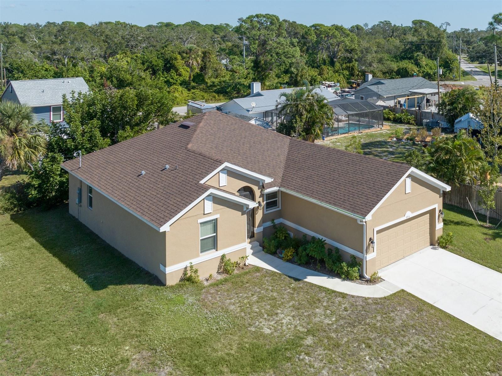 Available April 1st!!! Offered for short term or long term. Gorgeous, newly built 3 bedrooms + den, 2 bath, beautifully decorated home in Venice just minutes to Manasota Beach. The home is designed in the very comfortable Florida coastal style. The Owner's Suite has 2 large walk-in closets an ensuite bathroom with a walk-in shower and a beautiful soaking tub, a Queen size bed and a foldout full-size futon. 3 other bedrooms are furnished with Queen sized beds, and one has a desk for your convenience. The Kitchen is open and bright and is fully equipped with for any type of cooking or baking you wish to do during your visit. The Dining area seats 6. The Great room has very comfortable furniture complete with a 65-inch TV. There is a screened Lanai for outdoor enjoyment with comfortable seating. There is a propane grill for those backyard BBQ's. Provided also there are umbrellas, beach blankets, a beach cart, beach toys and beach chairs. This is a dream location, being just minutes from many beaches, the closest being Manasota Beach with only 2.3 miles away. Olde Historic Downtown Englewood is a short drive from this home offering wonderful food, shopping, boutiques, gift shops, arts and crafts for a day of fun. Also close by is Historic Downtown Venice, with its wonderful beaches, waterfront dining, boutiques, fine dining, breakfast spots, gift shops, antiquing, bars, coffee shops, entertainment and even an old fashioned "Souvenir Shop"! With the bikes you can ride the Legacy Trail either direction or get on the Venice Waterway Trail and ride from the Venice Bridge to the beach. This is a must do if you love the Intra-coastal Waterway and love nature. Shopping is minutes away, as is anything and everything you could need on this vacation. This home is a perfect getaway from all the snow and into the best that Florida has to offer. Recreational parks, some of the world's best beaches, world famous fishing, boating, golfing, nature tours and so much more awaits you.