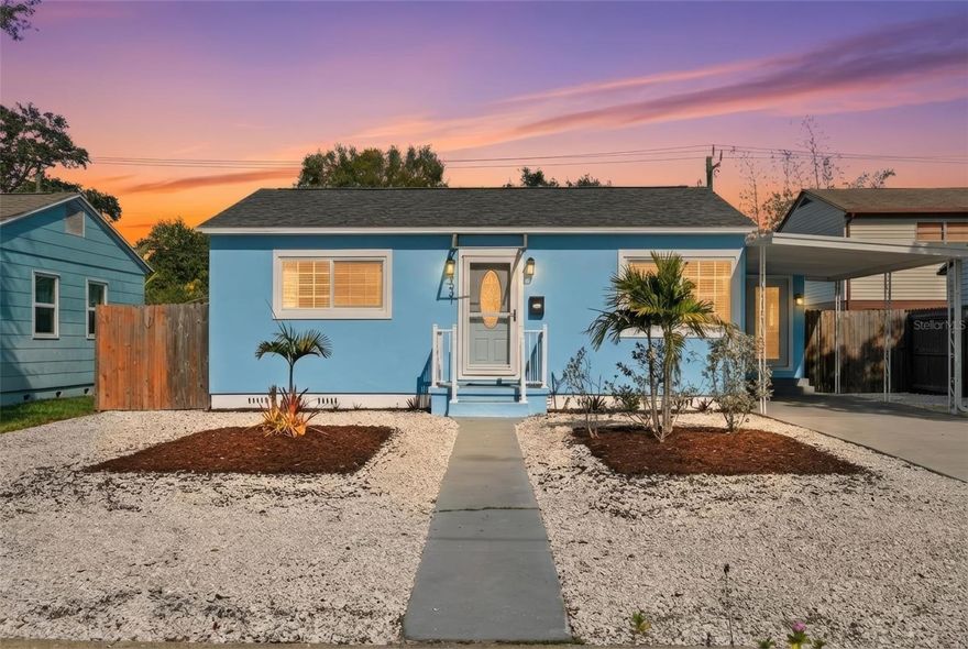 Welcome to this stunning St. Petersburg pool home offering the ultimate Florida lifestyle! This beautifully maintained 2 bedroom, 2 bath home with a private in-ground pool features a detached, air conditioned and tiled garage, perfect for a potential third bedroom, home office, gym, studio, or flex space. This move in ready home has been thoughtfully upgraded with a new roof (2021), hurricane impact windows, new A/C, tankless water heater, and washer & dryer, providing peace of mind and energy efficiency. Additional highlights include a Nest smart thermostat, smart refrigerator, and fresh exterior paint, enhancing both comfort and curb appeal. Located in Flood Zone X (no flood insurance required) with no history of flooding or hurricane damage, this home offers exceptional value and security. Nestled in a quiet neighborhood, you’re just steps from the Pinellas Trail, walking distance to the SunRunner, minutes to Treasure Island beaches, and only 15 minutes from vibrant downtown St. Petersburg. Whether you’re searching for a pool home in St. Pete, a home near the beach, or a primary residence or investment property, this home checks every box. Private showings available, schedule your tour today and experience the best of St. Petersburg living!