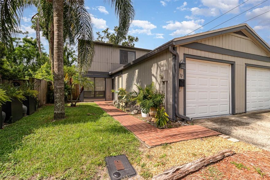 HUGE SAVINGS: Seller will pay ONE YEAR of HOA dues for new owner!! One or more photos have been virtually staged.
Talk about an incredible deal... this 2-story townhouse offers the perfect blend of low-maintenance living and urban convenience! With all major updates already taken care of, you can simply move in and start enjoying your new home. Inside, you’ll find a spacious 2-bedroom, 2.5-bath layout featuring an updated kitchen, recently remodeled bathrooms, and fresh interior paint. There’s not a stitch of carpet either... just beautiful ceramic tile and luxury vinyl plank flooring - including the stairs! Decorative lighting, updated fixtures, recently replaced HVAC (2019) and a new privacy fence add peace of mind and modern touches throughout. The open-concept living and dining space flows seamlessly to a private patio and fenced backyard, perfect for relaxing, entertaining, or working from home with a view. Upstairs, both bedrooms are generously sized with two full baths, while the oversized one-car garage offers a FULL SIZE washer/dryer, attic access, and extra storage. What truly sets this property apart is the proactive, well-managed HOA that takes care of ALL the big stuff like: roof maintenance, repairs, and full replacement (replaced in 2018), property fence, exterior pest control, and all common areas. This resident-focused, well-funded community makes ownership easy and stress-free. Tucked away on a quiet dead-end street, yet just minutes from Maitland’s shopping, dining, and parks-and only a short drive to Winter Park and Downtown Orlando-this home delivers the ideal balance of comfort, convenience, and long-term value.