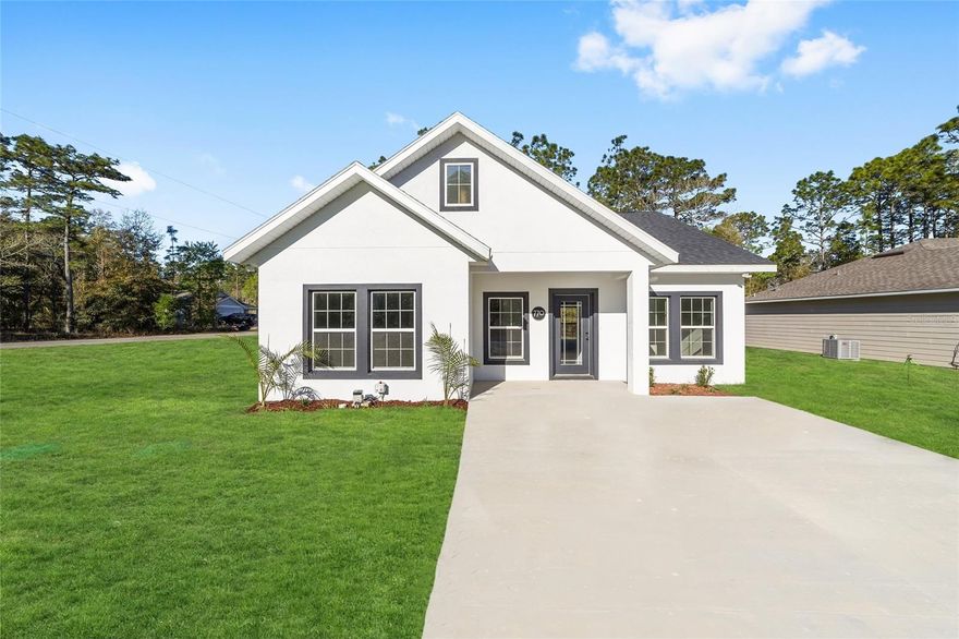 BRAND NEW 2025 Custom Built Grayson Model Home AVAILABLE FOR LEASE! Nestled in the up-and-coming Williston Highlands Golf and Country Club, it offers the perfect balance of modern farmhouse, luxury and comfort! This stunning custom built 2 bedroom, 2 bathroom, plus office home offers the perfect blend of modern design and comfortable living. This spacious, open concept floor plan offers ample natural light throughout the home, modern fixtures and fine finishes, including a beautiful fireplace and many upgrades! Featuring a beautiful split floorplan with luxury vinyl flooring throughout, no carpet! The heart of the home boasts a combination kitchen/dining room with a raised island for guest seating. The chef's kitchen features quartz countertops, top-of-the-line appliances, upgraded cabinetry with soft-close hinges and ample counter space. Kitchen and Dining area seamlessly flows into the great room, making it perfect for entertaining. The great room features a custom built-in entertainment piece featuring a modern electric fireplace! The master en-suite is a true retreat, featuring a curb less walk-in tile shower (and glass enclosure) and dual vanities, premium luxury tile and quartz countertops. The second bedroom features large windows a spacious walk-in closet and full guest bathroom that are just down the hall, providing a perfect amount of separation for privacy. This home features a full office in addition to the bedrooms, with privacy doors and large windows overlooking the beautiful backyard with doors leading out to the lanai! Enjoy evenings on the covered back porch, and let your imagination run wild with the possibilities for your large yard. This home includes features and finishes hand-selected by our professional designers to provide you with enduring style, move-in convenience, and easy home maintenance! This energy-efficient home boasts premium finishes throughout, such as, luxurious low-maintenance waterproof vinyl plank flooring throughout, Energy-efficient LED lighting, Double-pane Low-E windows, Fully sodded homesite, Quartz countertops, Soft close cabinetry, Custom backsplash, Remote controlled ceiling fans, High end appliances and finishes package and more! Prime Location!! 15 minutes to HITS and just 20 minutes to Gainesville and 30 minutes to Ocala and The World Equestrian Center! You’ll enjoy the best of both worlds—small-town charm with easy access to city amenities. Plus, adventure is right outside your door with nearby attractions like Devil’s Den Prehistoric Spring, Blue Grotto Dive Resort, Cedar Lakes Woods & Gardens, and the Goethe State Forest. Schedule your tour today!