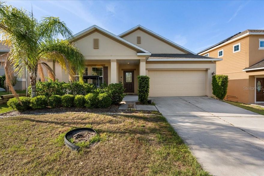 Beautifully maintained 4-bedroom, 2-bath home located in the desirable Lake Douglas Preserve community in Groveland! This move-in ready property features an open-concept layout with a spacious kitchen overlooking the living and dining areas, complete with granite countertops, oversized island, dark wood cabinetry, and stainless steel appliances. The flexible front room is ideal for a home office, gym, playroom, or additional living space. The spacious primary suite offers comfort and privacy, while the covered rear patio creates the perfect outdoor retreat. Conveniently located near shopping, dining, schools, major highways, Lake Louisa State Park, and just a short drive to Disney and Central Florida attractions. Enjoy peaceful community living with nearby parks, nature, and growing conveniences all around. Excellent opportunity to own in one of Groveland’s fastest-growing areas!