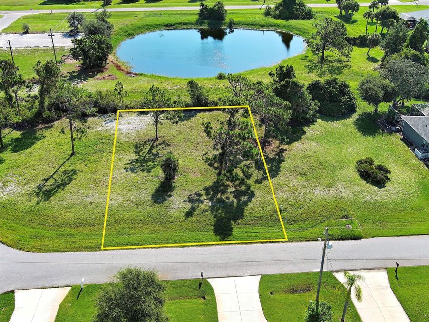 This perfect WATERFRONT LOT is located on a cul de sac and on the Pinemoore West Golf Course with waterfront views. The lot is priced to allow you the affordability to build your dream home. Water, Electricity and Public Sewer availability and NOT IN A FLOOD ZONE make this a great piece of land to build your home. This lot is uniquely situated on Clubhouse Place to give you prime lake views and NO ONE can build behind you. Easy access to the Pinemoore Golf Course Clubhouse. Build now or hold until later. This perfect lot is located close to five Rotonda golf courses totaling 99 holes of fun and challenging play, Tennis Courts, a beautiful 165 acre Park, featuring a new Community Center, many lakes, abundant tropical landscape and wildlife with miles of biking and walking trails. Take a short car ride to the Gulf Beaches of Boca Grande, Englewood, or Manasota Key to name a few where you will find world class fishing and sand between your toes. Other area amenities include boating, boat ramps, Marinas, fine dining, shopping malls and the Charlotte Sports Park. Fly direct into several nearby international and regional airports offering a wide variety of destinations!