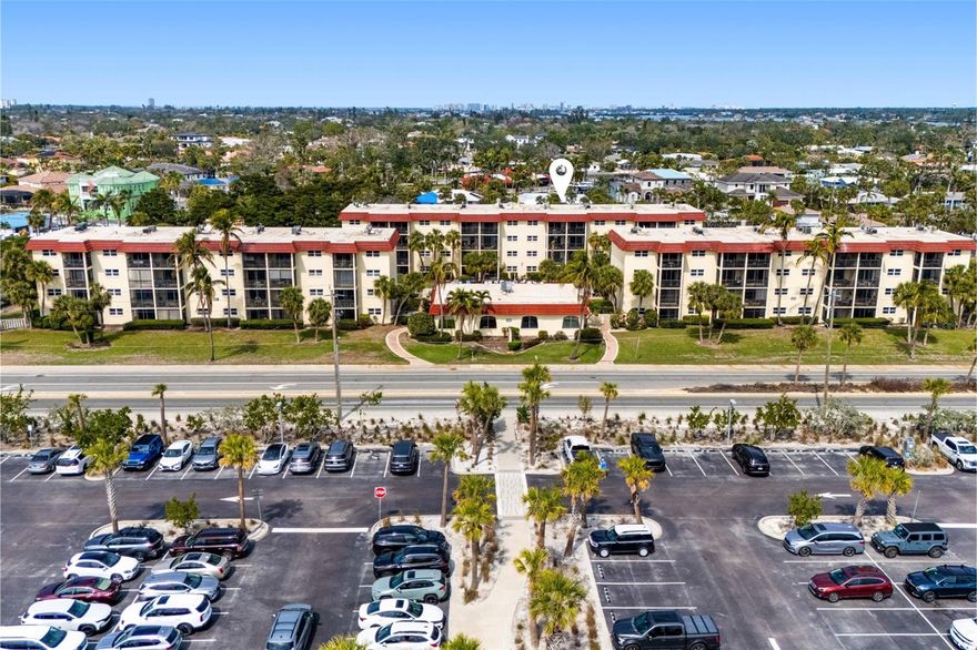 Experience the ultimate Siesta Key lifestyle in this turnkey furnished, beautifully decorated 2-bedroom, 1-bathroom condo in the
highly sought-after La Siesta Condominiums! Located on the third floor of Building C, this unit boasts stunning views of the community pool and the world-famous Siesta Key Beach—just steps away across the street! With 753 sq. ft. of thoughtfully designed space, this condo is fully
equipped for personal enjoyment or an income-producing rental. The primary bedroom features a king-size suite, while the guest room is set up with two twin beds, both sharing a hall bath with a tub/shower combination. The open-concept living space extends to a screened patio, where you can relax and enjoy the tropical breeze. This unit is move-in or rental-ready, featuring hurricane impact windows and doors, a new roof, updated A/C, thermostat, and electrical. Additional conveniences include an elevator, a covered parking space, guest parking, and a private ground-floor storage closet, perfect for keeping your beach gear ready to go! Each building also has a shared washer and dryer for residents. La Siesta offers resort-style amenities, including a heated pool, BBQ areas, shuffleboard, a clubhouse, a fitness room, and on-site management for easy guest check-ins and check-outs. The condo is part of La Siesta’s rental program and is also listed on Airbnb, allowing for weekly rentals with a strict 25+ minimum rental age. Owners can live here full-time, use it as a vacation retreat, or take advantage of its strong rental potential.
Ideally located just minutes from Siesta Key Village, you’ll have easy access to local shops, restaurants, and entertainment, all while enjoying
one of the most beautiful beaches in the country. Whether you’re looking for a beachside getaway or a high-performing investment property, this is a rare opportunity to own in one of Siesta Key’s most desirable communities. Schedule your private showing today!
