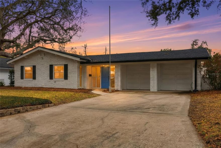 Conveniently located in the established subdivision of English Estates, this updated and upgraded 4 bed, 2 Bath pool home is sure to please. From the moment you drive down the tree lined street you will sense the pride in this charming neighborhood. Come home and relax in the fully fenced in back yard that was transformed into a personal outdoor haven complete with a sparkling 33 x 13.5 ft pool, freshly painted pool deck, new pool pump, recently installed artificial green spaces/ dog run, stone pavers, fire pit, hot tub and golf putting green. Whether you're relaxing by yourself or entertaining guest for a BBQ this outdoor oasis is in a class above the rest. Inside you will immediately be greeted by a transitional modern foyer highlighted by exposed brick with visible mortar joints; stunning. New energy efficient windows were installed throughout as well as tasteful LVP flooring. The living floor-plan has very functional spaces, so no guessing where everything goes. Those rooms include a living room, family room, kitchen, and off kitchen dining area. The kitchen was fully renovated recently with plumbing, shaker style cabinets, quarts counter tops, appliances and a backsplash. The kitchen also boast a dry bar for versatility. The family room is highlighted by high ceilings, a custom wood accent wall that really draws all eyes to it, 2 ceiling fans, sky lights, and the perfect amount of natural light coming through the French doors leading to the patio. The living room is a perfect spot for some extra couches and chairs and a coffee table. Ideal for hosting additional guest, reading a book, etc. The master quarters is the largest bedroom in the home and has high ceilings, double French door to the Florida room, 2 closets (1 walk in and one built in), ensuite bathroom, dual sink stone counter top vanity, separate make-up vanity with stone countertop, and a walk in shower. Bedroom 2, 3, and 4 gives homeowners many possibilities of their choosing. Bathroom 2 boast a bath with shower head, dual sink vanity, and extra storage cabinets. Transitioning between the main home and the outdoor retreat you will find a long versatile 40 x 10 Florida room under air (wall unit) that is completely covered, enclosed, new luxury laminate flooring, and complete with all new windows. An additional storage area was built for the pool equipment and outdoor necessities. Major system updates are as follows: Roof: 2021. HVAC: 2015 Plumbing: Partially re-plumbed in 2022. Electrical: New panel added in 2022 (in addition to the older one). English Estates is a very popular and convenient location close to a lot of popular areas. Commute quickly to areas such as Winter Park, Baldwin Park, Audubon Park, Oviedo, Casselberry, Altamonte Springs, Full Sail University, UCF, I-4, 417, 429, Shopping, restaurants, and more. A hidden gem in the area is Kewannee Park; home to Kewannee trail a 1.9 mile paved 2 lane loop. Amenities include a basketball court, pond, pier, and playground. Schedule your showing today before it's too late. Don't let this home pass you by.