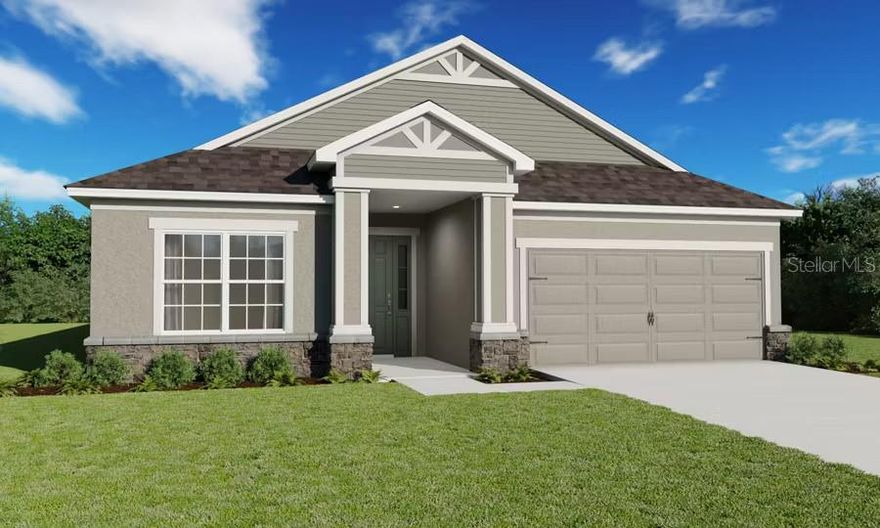 Under Construction. Move-in ready 3-bedroom home for sale in Lakeland, Florida! The easy-living Aubrey provides you with a bright, open living area with luxury vinyl plank flooring under volume ceilings. Relax in your beautiful owner's suite complete with a walk-in wardrobe and dual vanity en-suite bath with a decorative tiled shower with glass enclosure. Plus enjoy outdoor living on your covered lanai! This home includes features and finishes hand-selected by our professional designers to provide you with enduring style, move-in convenience, and easy home maintenance: Open kitchen with: A counter-height bar. Quartz countertops . 36-in. shaker-style cabinets with decorative knobs/pulls. Stainless steel undermount sink with a pull-down faucet. Walk-in pantry. A mud room with a drop zone at the main garage entry, and an adjacent laundry room. Samsung stainless steel appliances: 5-burner smooth-top electric range with wi-fi smart controls. Fingerprint-resistant microwave with ventilation system. ENERGY STAR(R) quiet-operation dishwasher. ENERGY STAR(R) large capacity side-by-side refrigerator. . . Low-maintenance luxury vinyl plank flooring throughout the living areas, kitchen, laundry room, and bathrooms. Mohawk stain-resistant carpet in the bedrooms. Energy efficient LED lighting in the kitchen and gathering room. Custom-fit 2-in. faux wood window blinds. Built-in pest control. Architectural shingles with limited-lifetime warranty. Fully sodded homesite with Florida friendly landscaping and irrigation system. ... and much more!. Save on utilities with energy-efficient R-30 insulation, foam-injected block insulation, double-pane Low-E windows, and a programmable thermostat. For more information on how you can own this beautiful, professional-designed new home in Lakeland, FL, call or email us today!